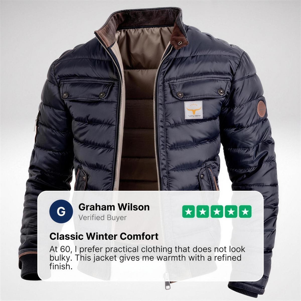 Women's Quilted Puffer Jacket – Vintage Style Padded Jacket