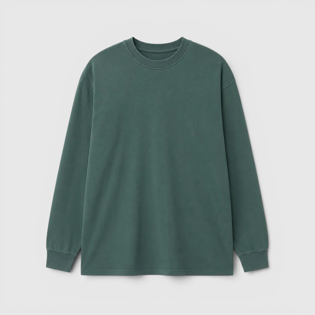 Ellmont London | Men's Breathable Cotton Longsleeve Mockneck Casual Shirt