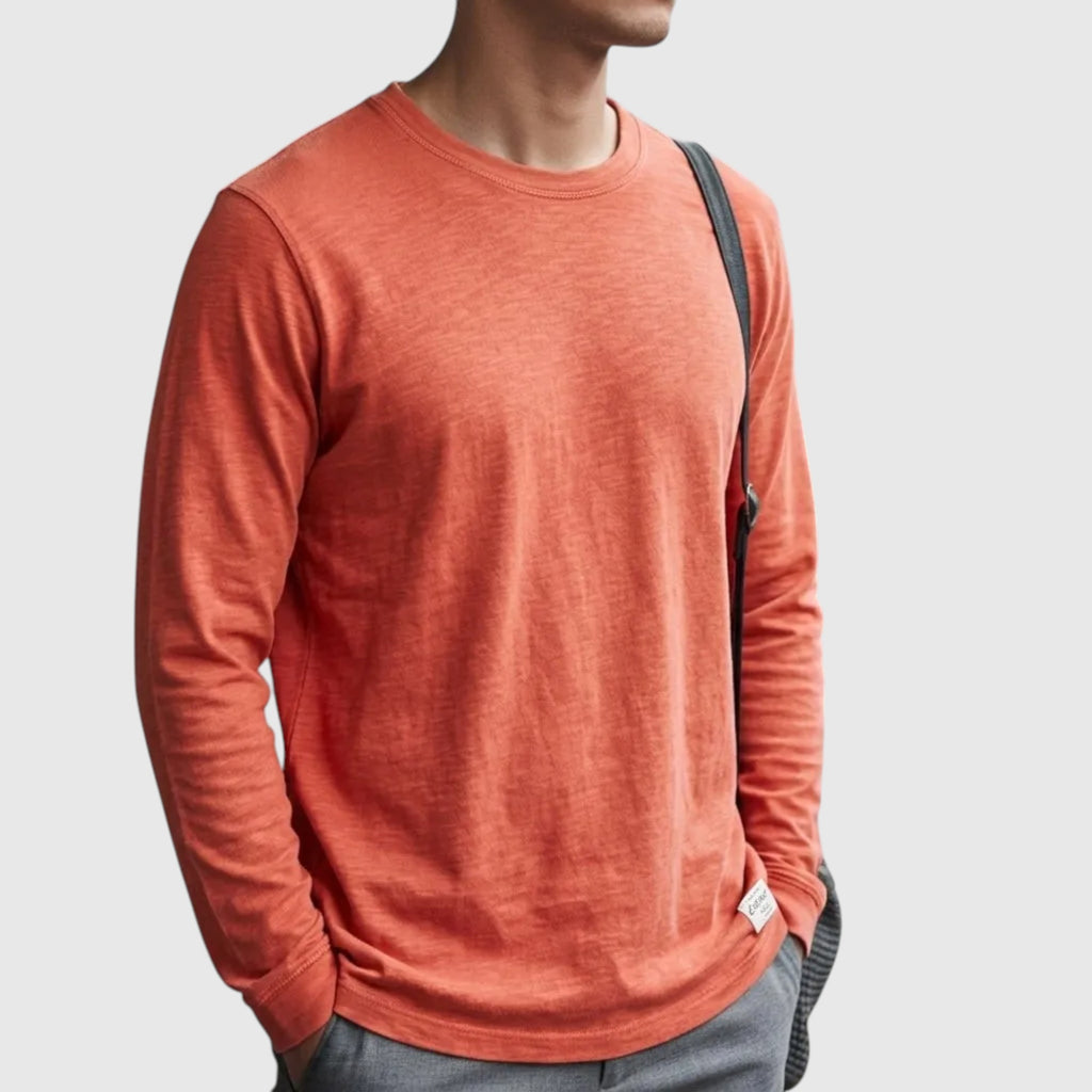 Ellmont London | Men's Cotton Long Sleeve Tee Classic Everyday Longsleeve