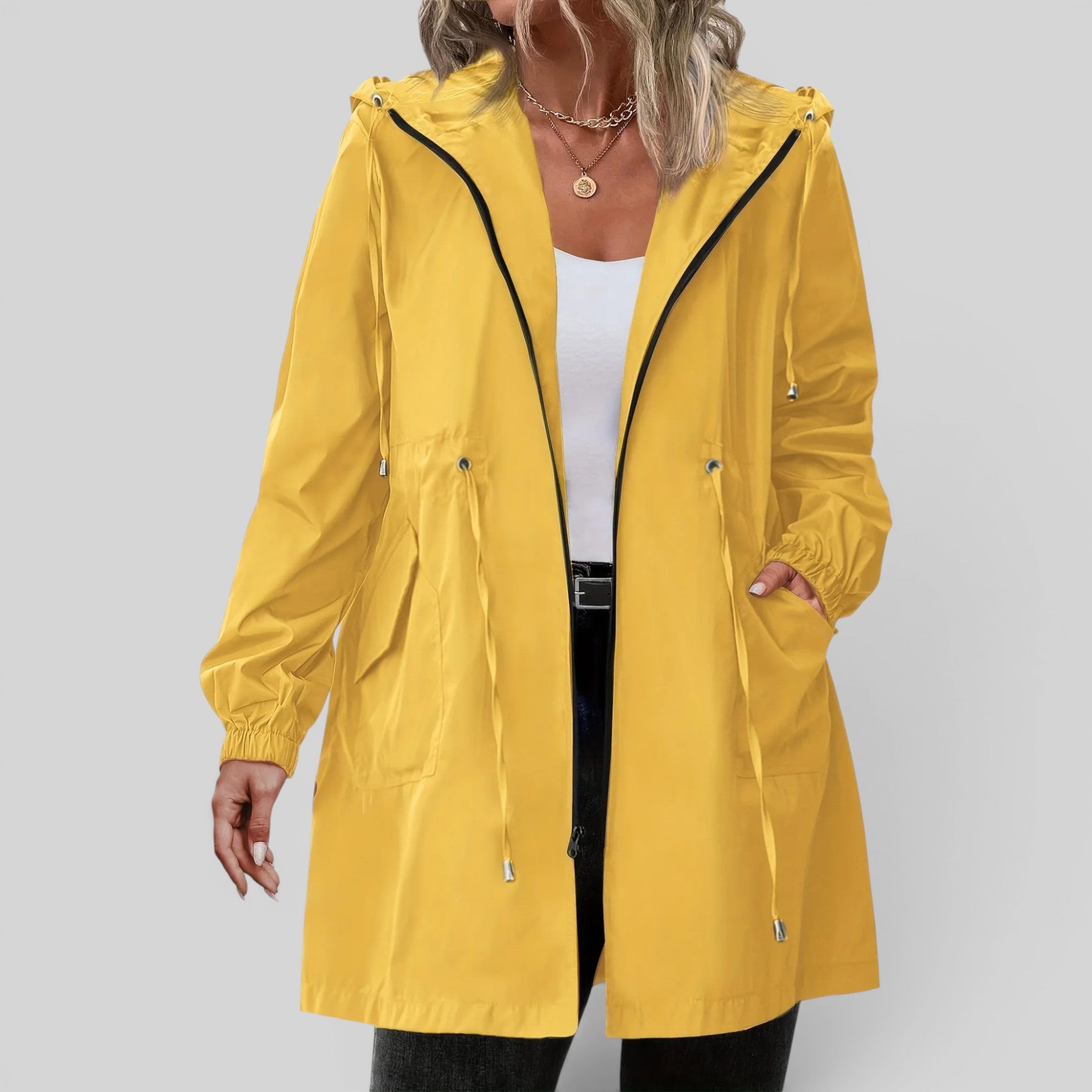Ellmont London | Women's Waterproof Trench Coat Full Zip Outdoor Rain Jacket