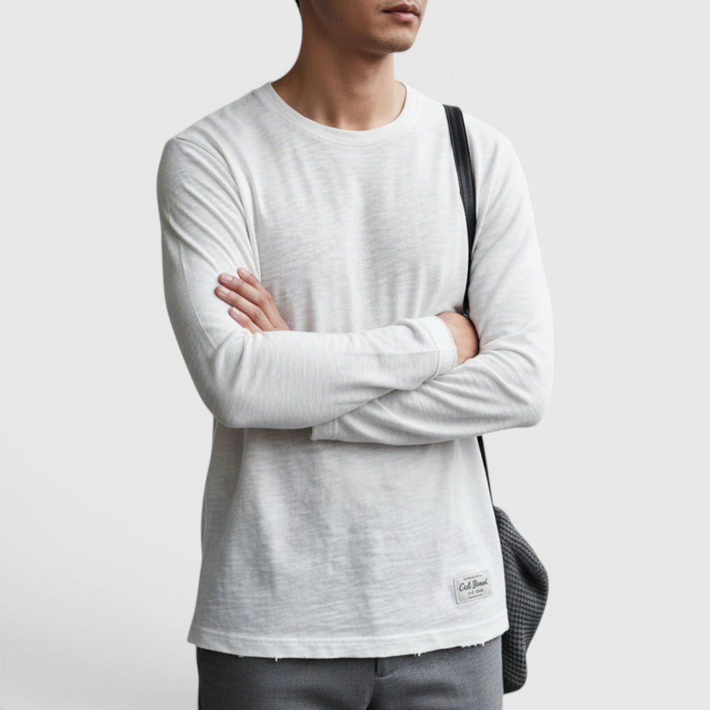 Ellmont London | Men's Cotton Long Sleeve Tee Classic Everyday Longsleeve