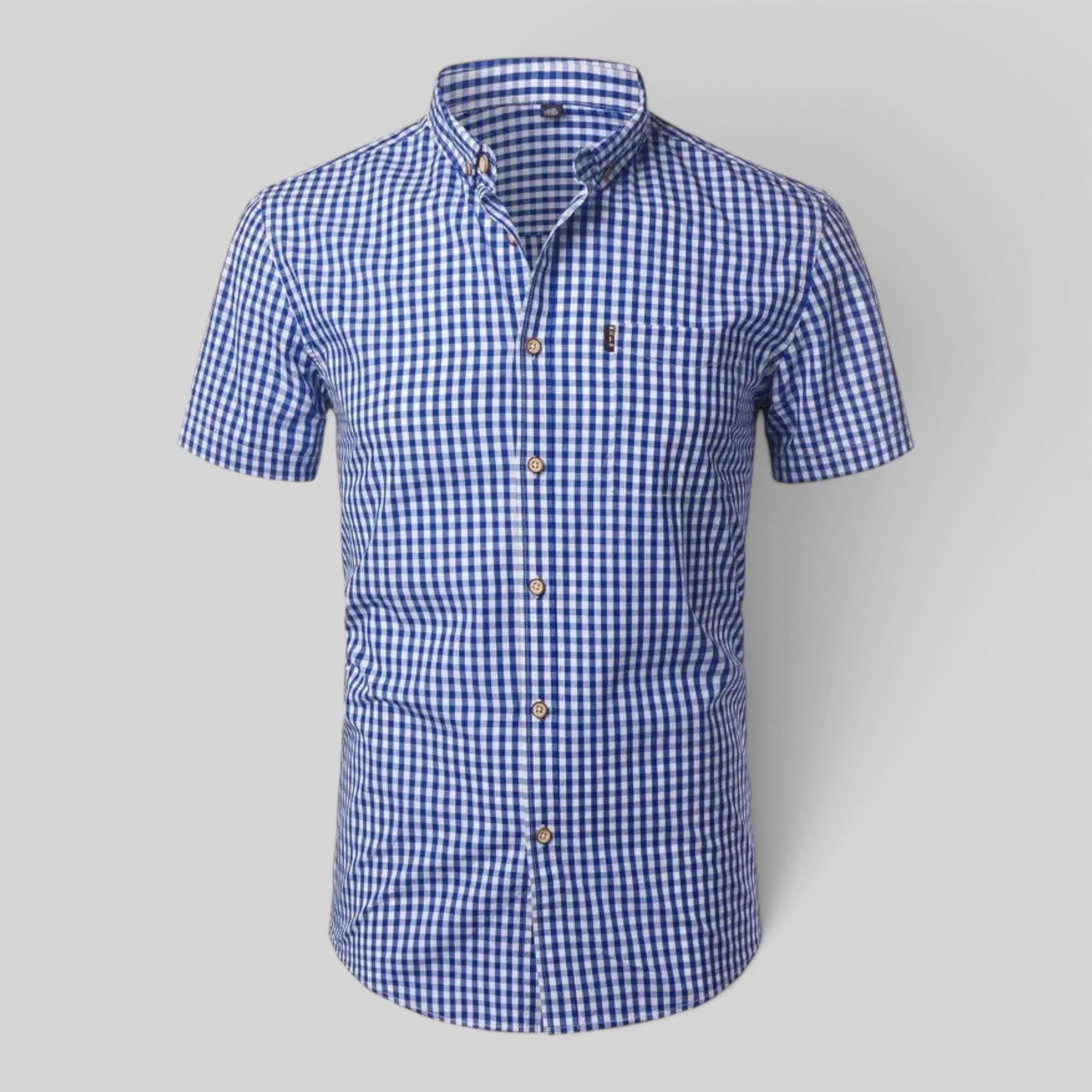 Ellmont London | Men's Breathable Checkered Button-Up Summer Shirt