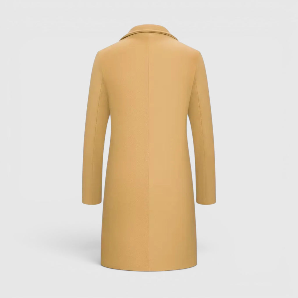 Ellmont London | Men's Trench Coat Single-Breasted Long Winter Overcoat