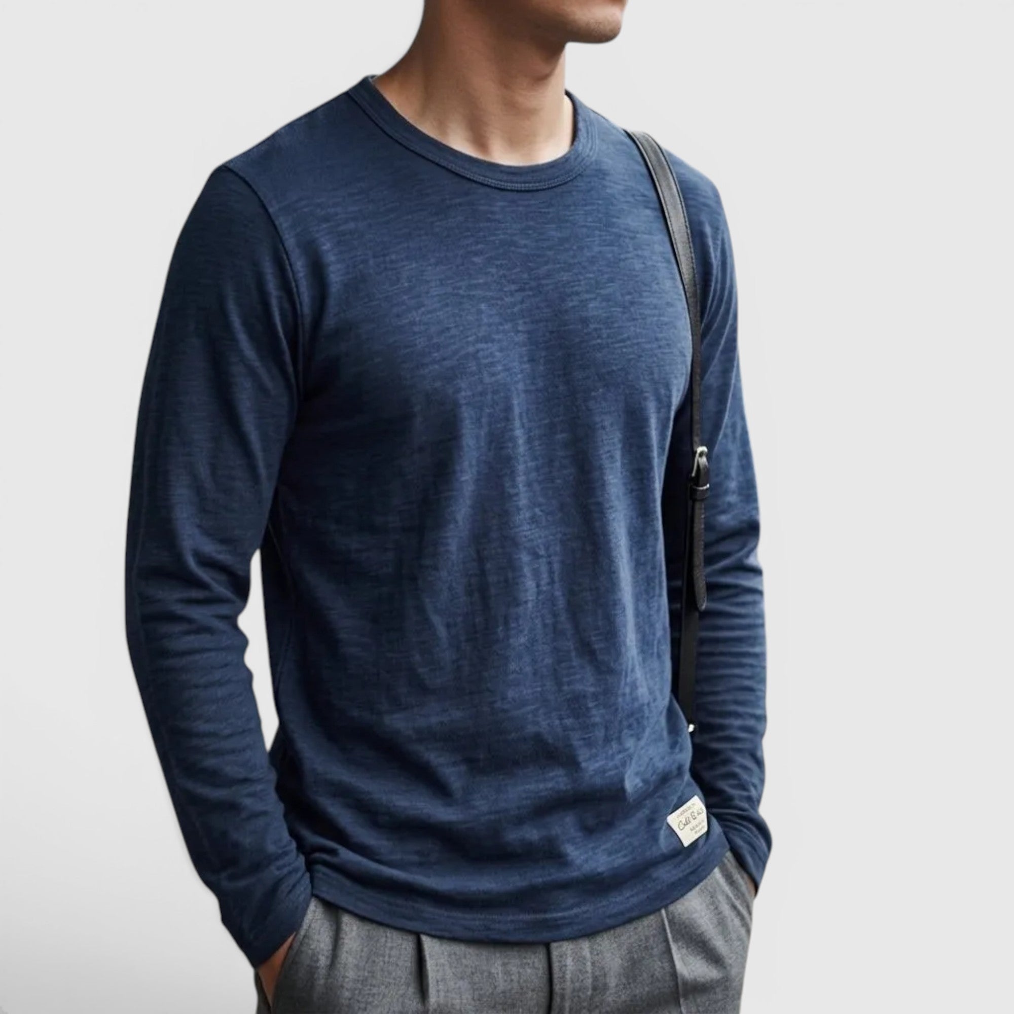 Ellmont London | Men's Cotton Long Sleeve Tee Classic Everyday Longsleeve