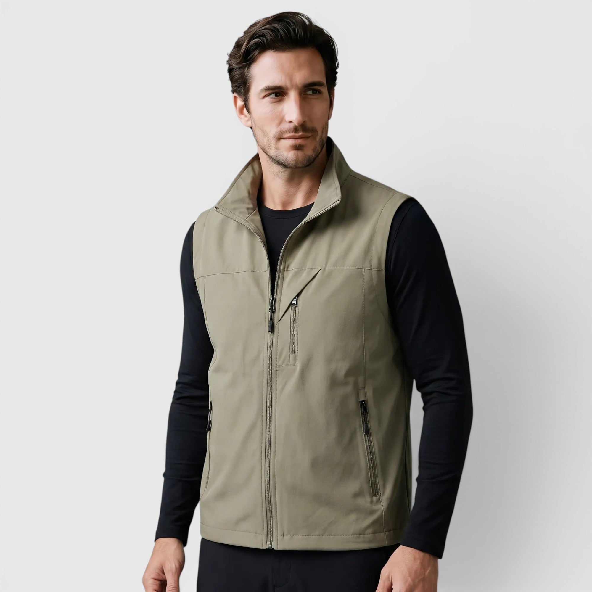 Ellmont London | Men's Utility Vest Breathable Zip Front Outdoor Layer