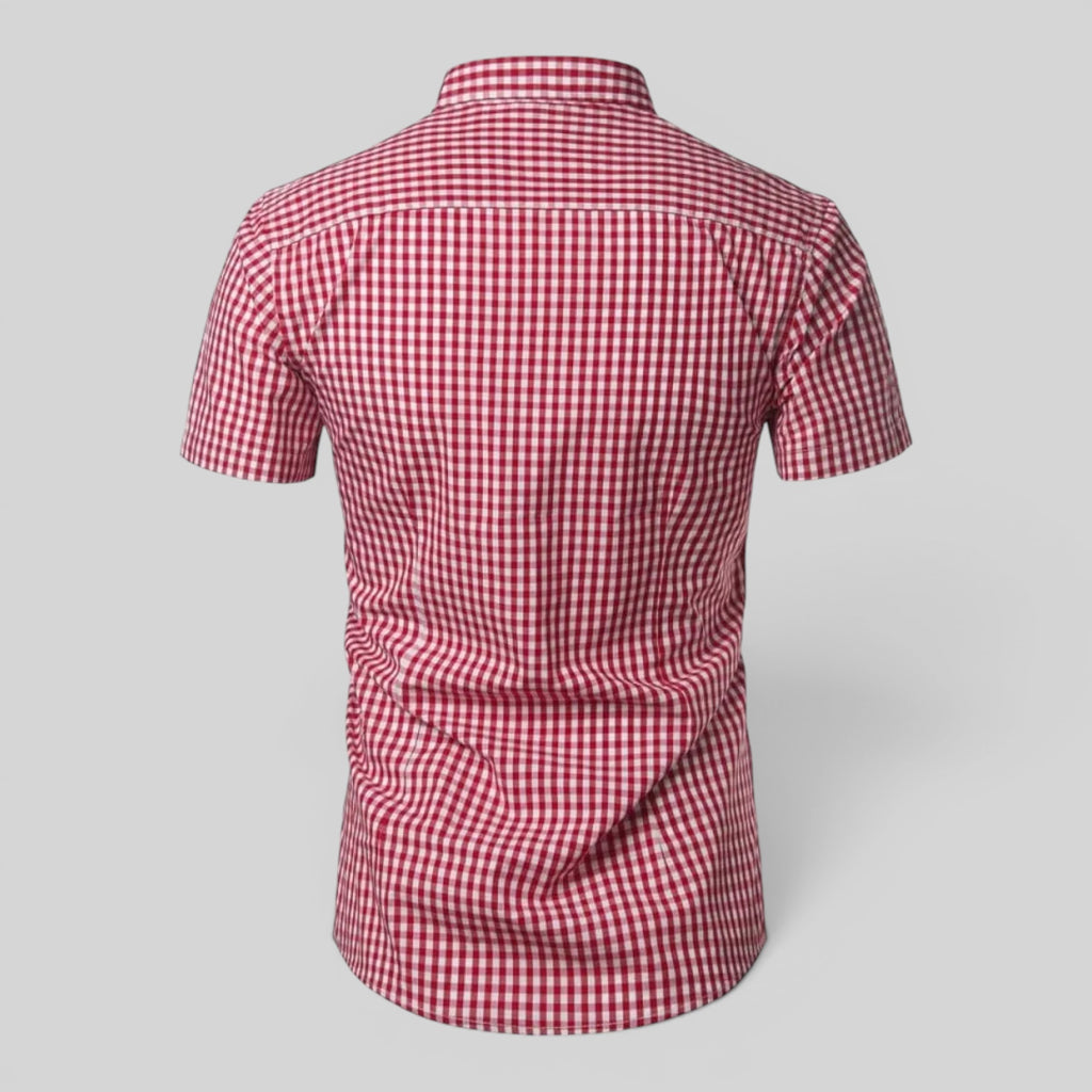 Ellmont London | Men's Breathable Checkered Button-Up Summer Shirt
