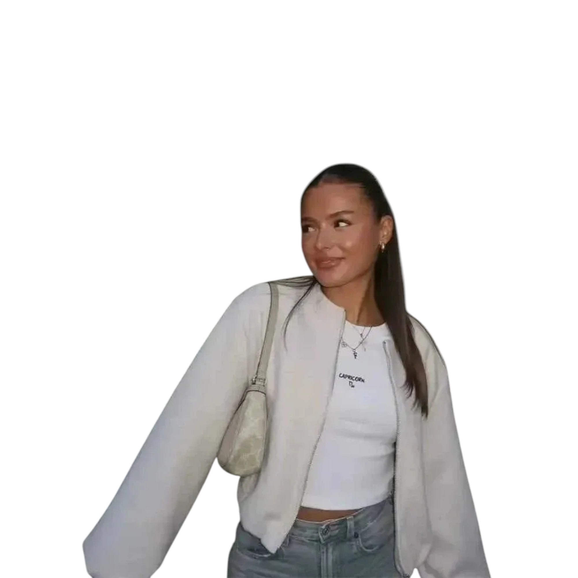 Violet | Women's Cropped Jacket Relaxed Fit Zip-Up Everyday Outerwear