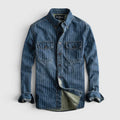 Ellmont London | Men's Classic Striped Longsleeve Cotton Shirt – Casual Essential