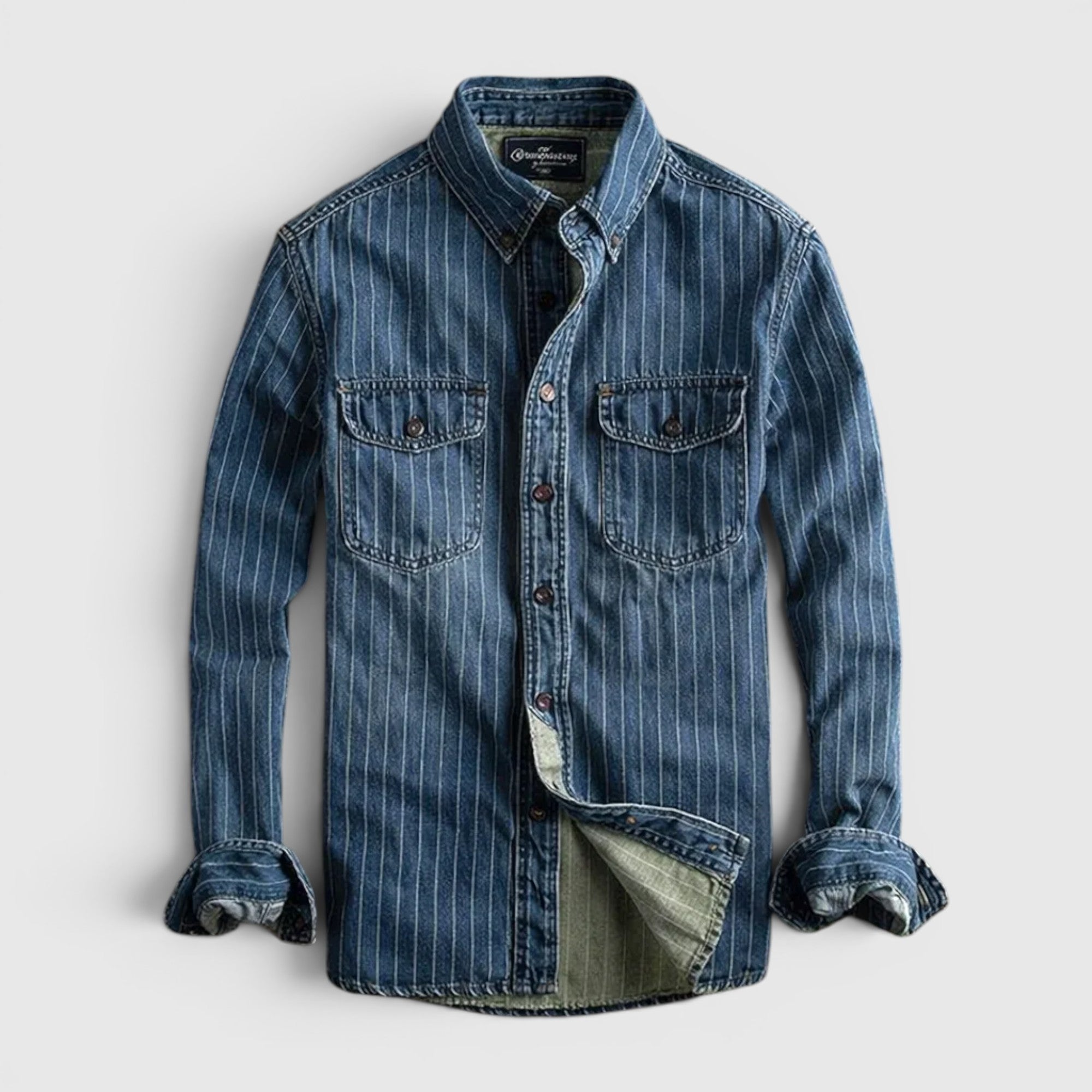 Ellmont London | Men's Classic Striped Longsleeve Cotton Shirt – Casual Essential