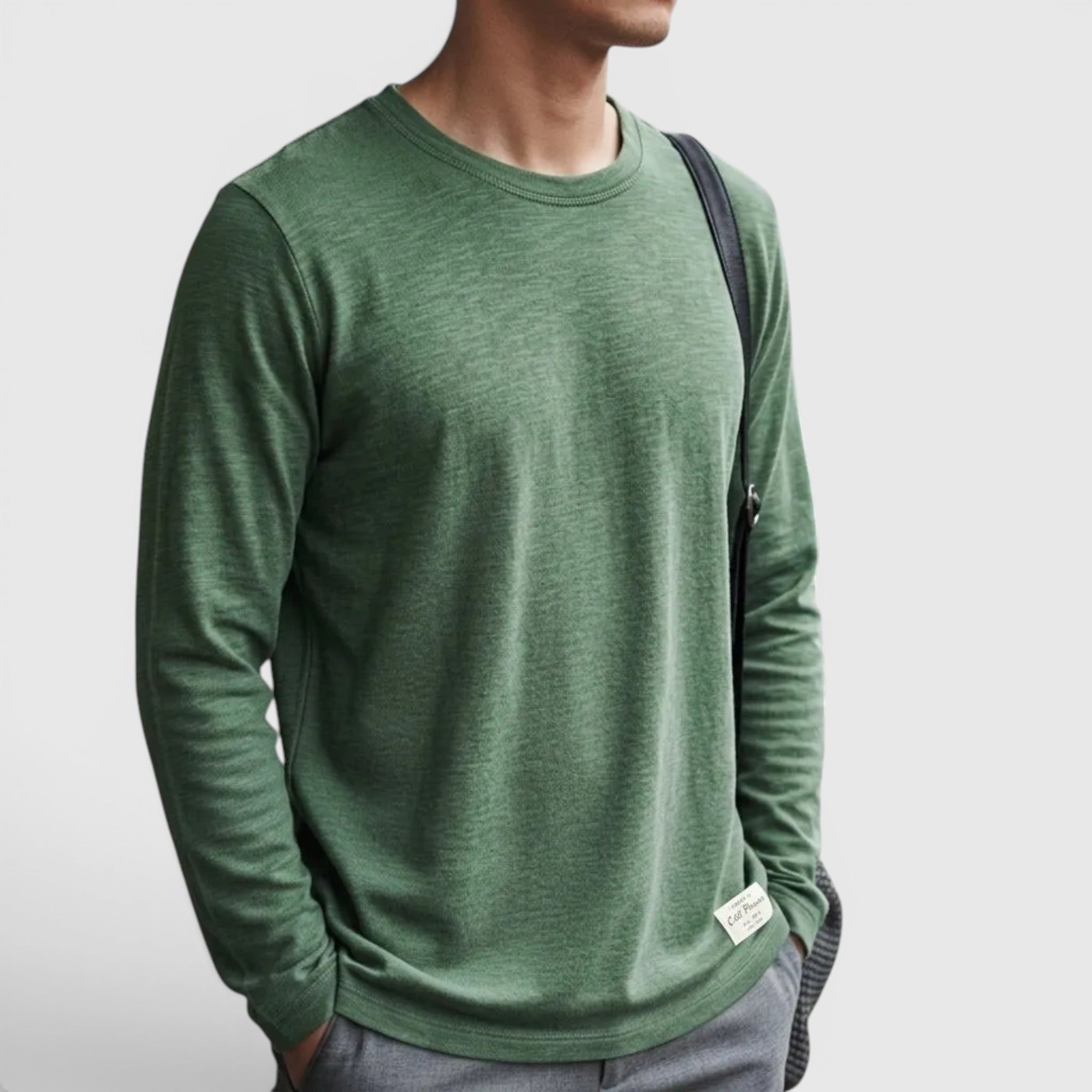 Ellmont London | Men's Cotton Long Sleeve Tee Classic Everyday Longsleeve