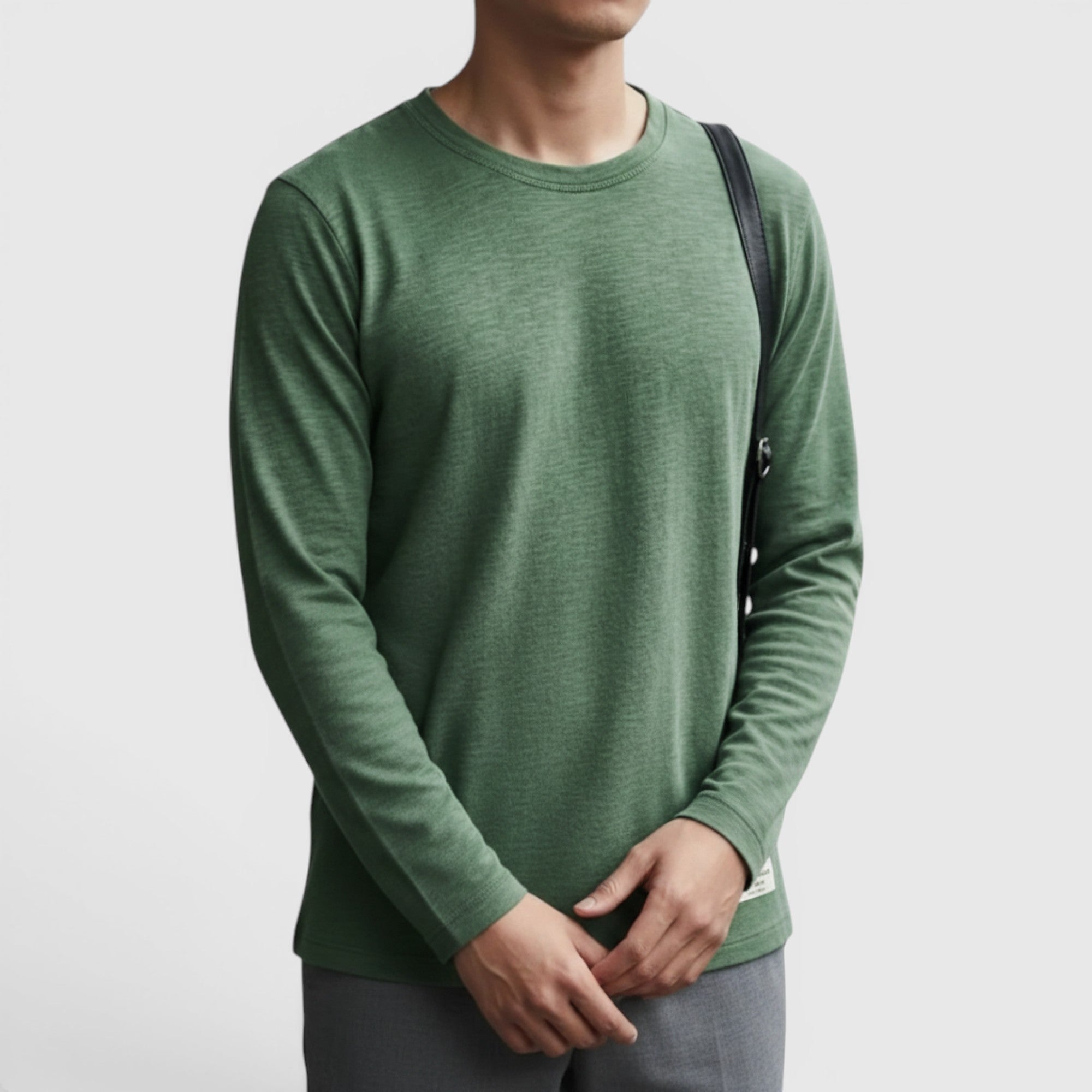 Ellmont London | Men's Cotton Long Sleeve Tee Classic Everyday Longsleeve