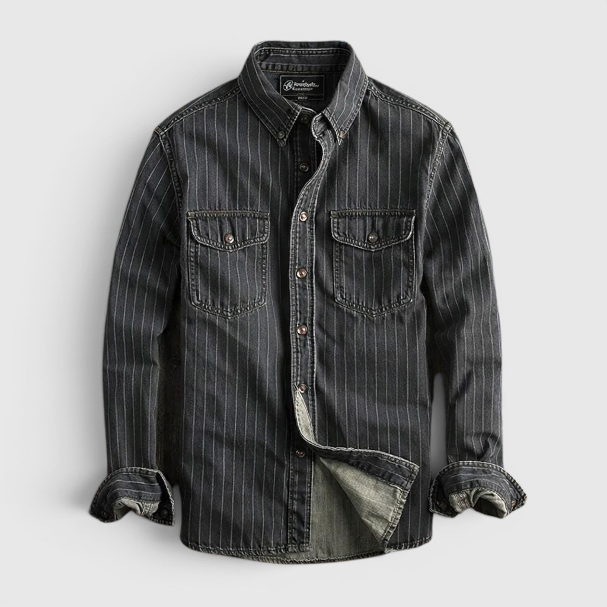 Ellmont London | Men's Classic Striped Longsleeve Cotton Shirt – Casual Essential
