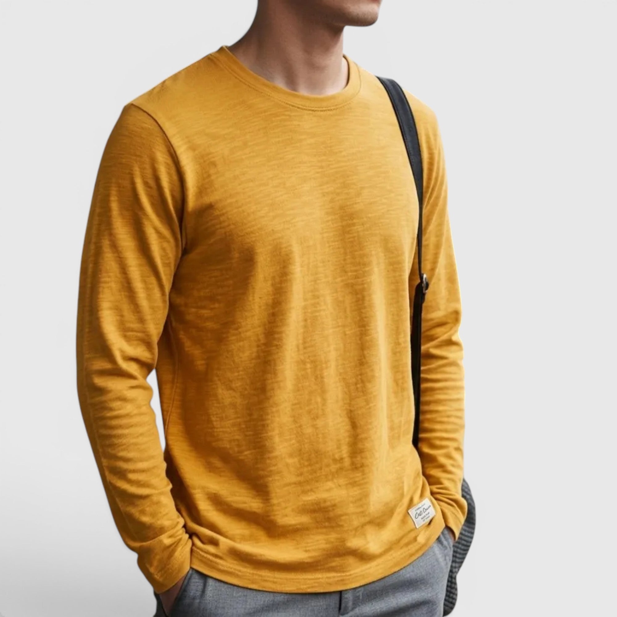 Ellmont London | Men's Cotton Long Sleeve Tee Classic Everyday Longsleeve