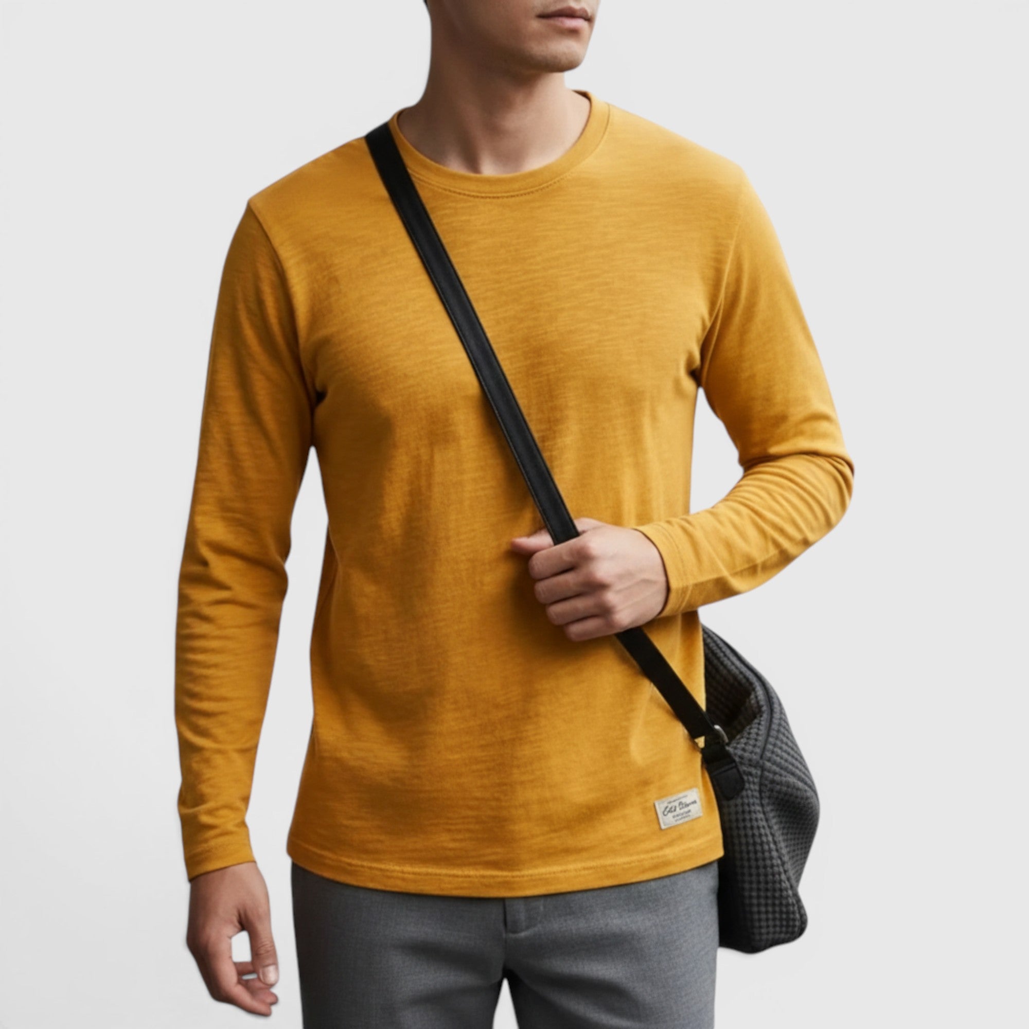 Ellmont London | Men's Cotton Long Sleeve Tee Classic Everyday Longsleeve