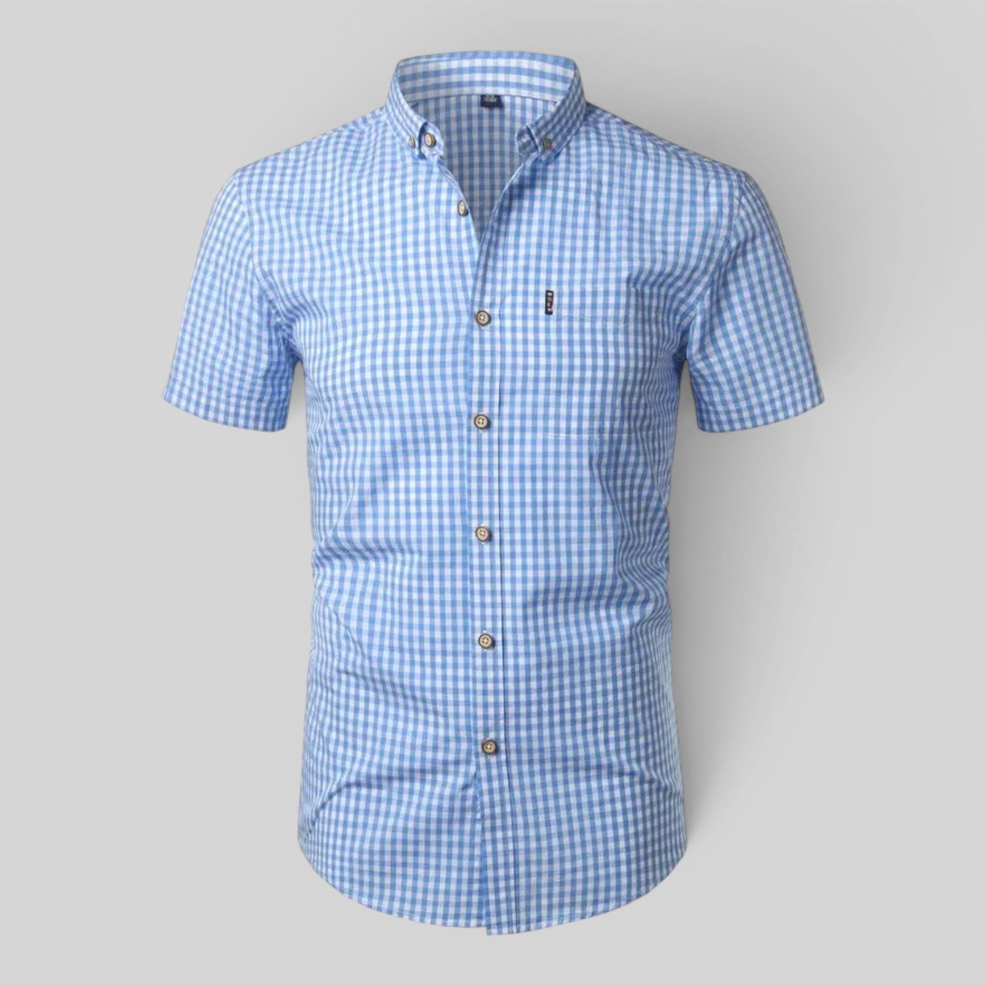 Ellmont London | Men's Breathable Checkered Button-Up Summer Shirt