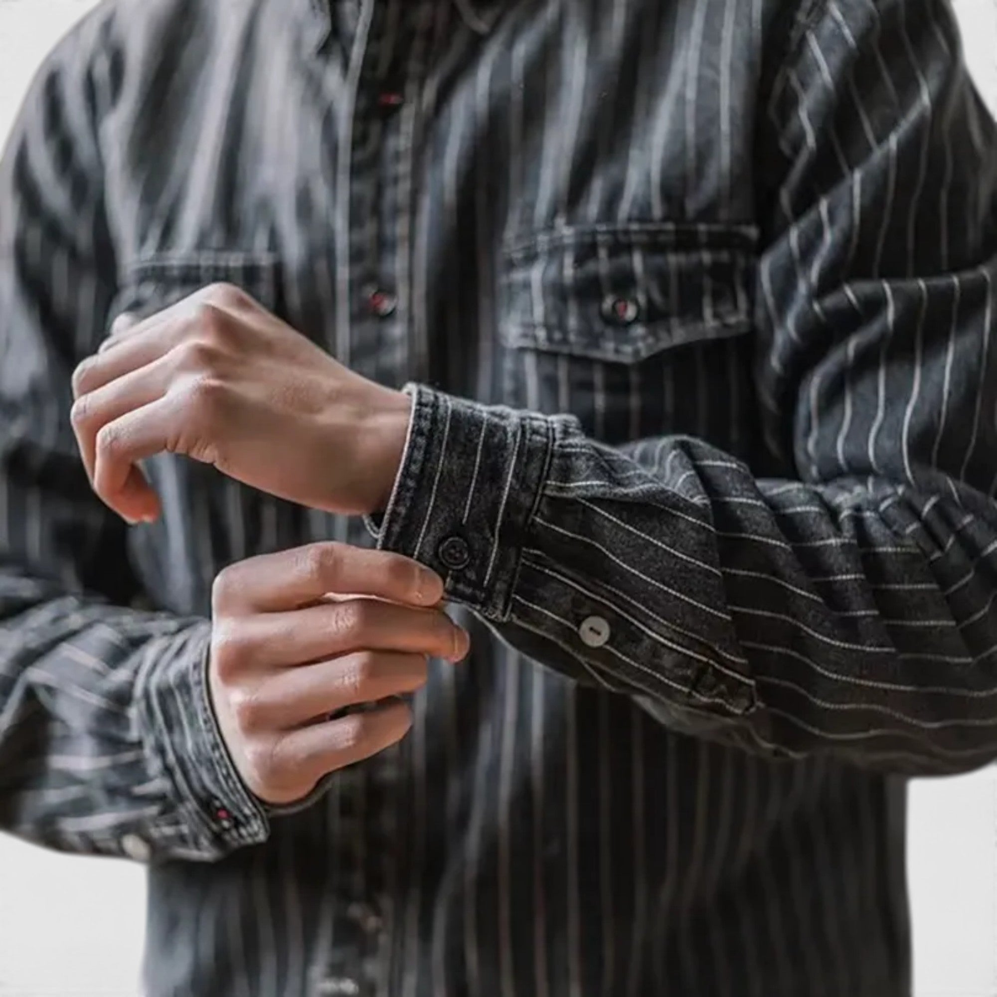 Ellmont London | Men's Classic Striped Longsleeve Cotton Shirt – Casual Essential