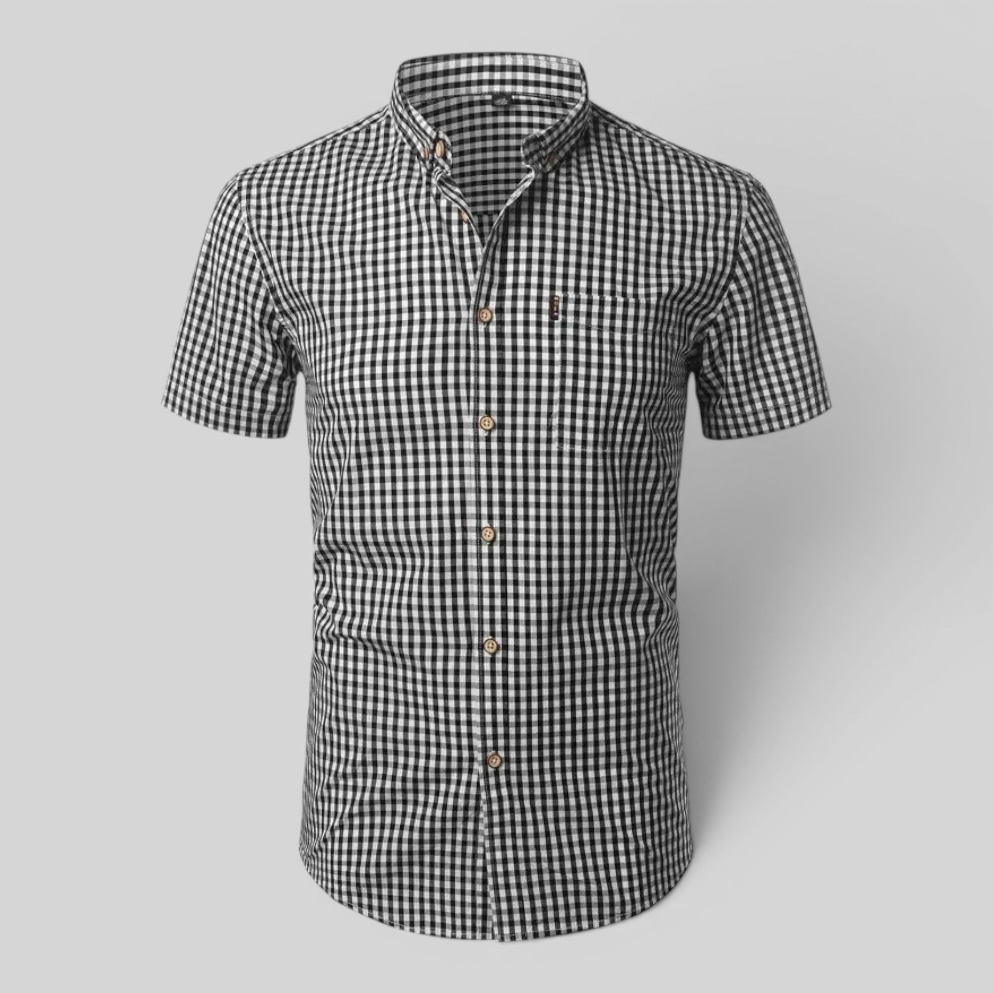Ellmont London | Men's Breathable Checkered Button-Up Summer Shirt