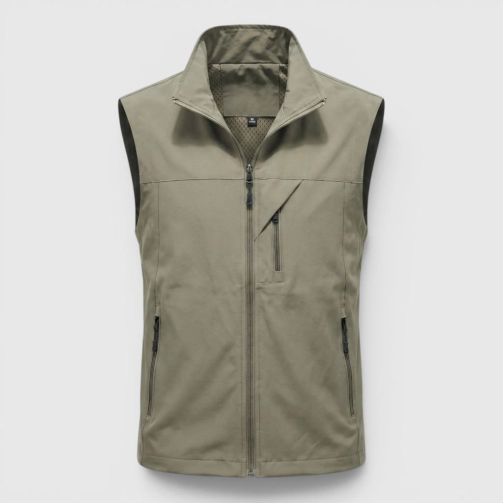 Ellmont London | Men's Utility Vest Breathable Zip Front Outdoor Layer