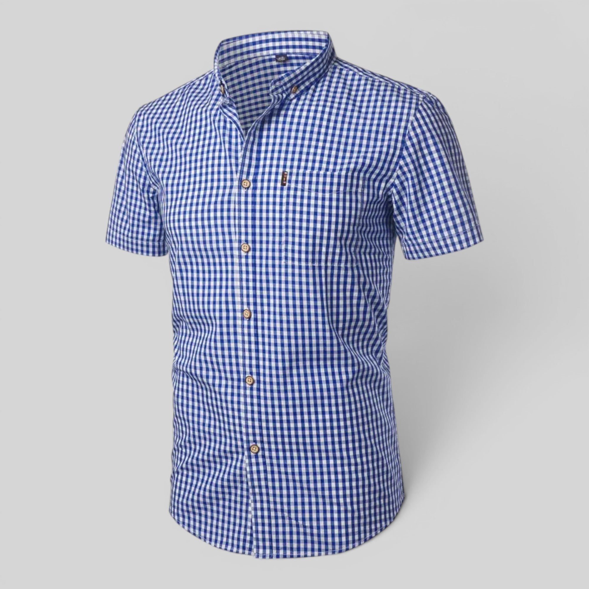 Ellmont London | Men's Breathable Checkered Button-Up Summer Shirt