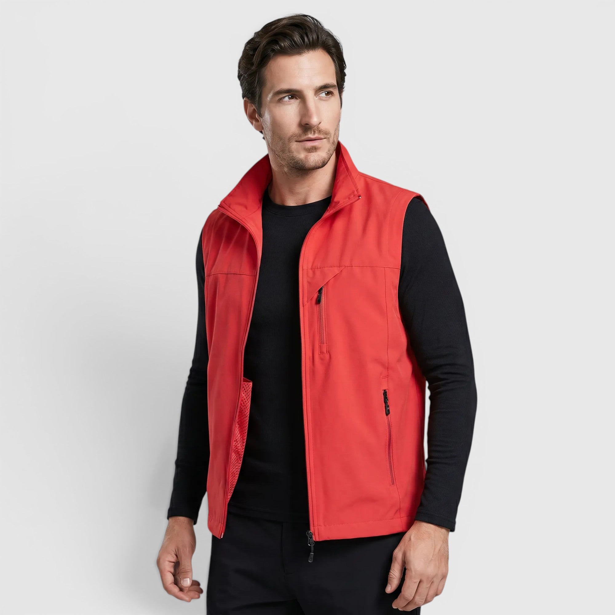 Ellmont London | Men's Utility Vest Breathable Zip Front Outdoor Layer