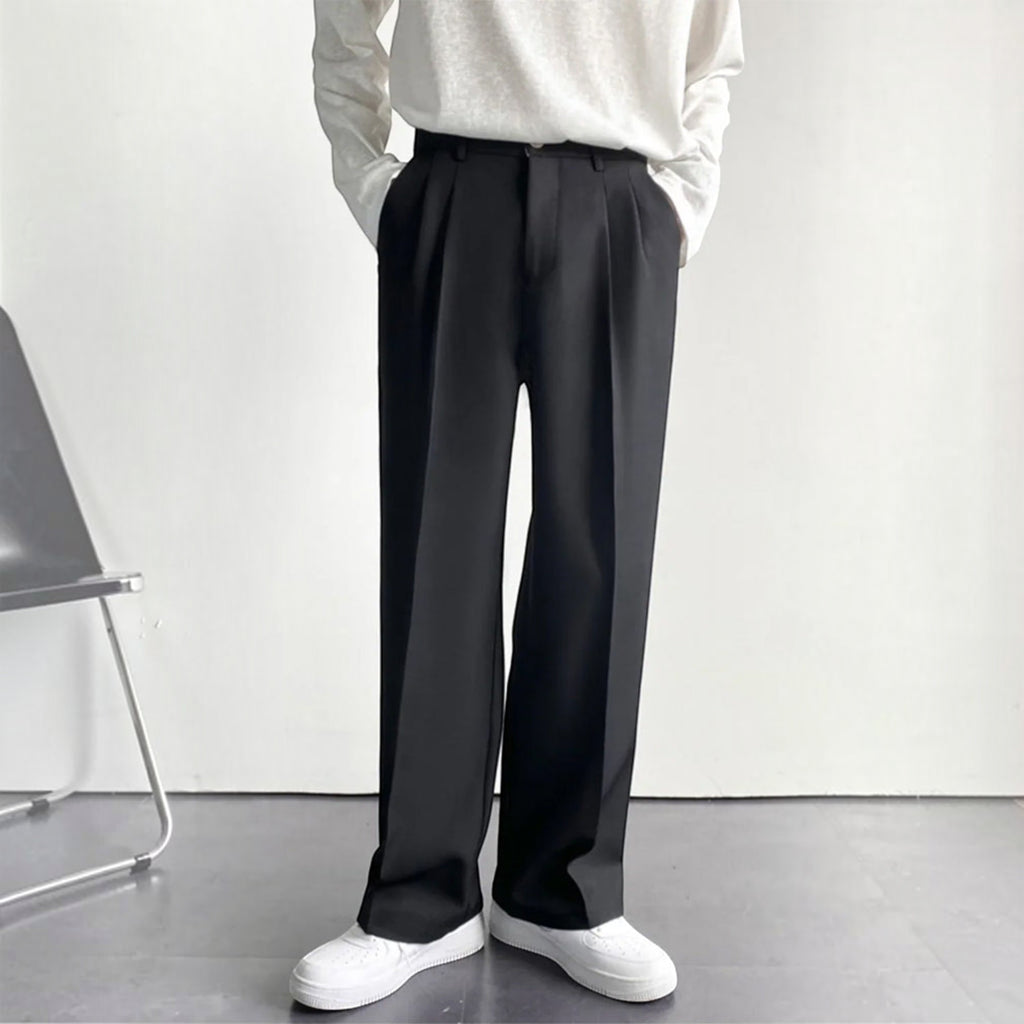 Ellmont London | Men's Relaxed Fit Cotton Blend Trousers with Side Pockets