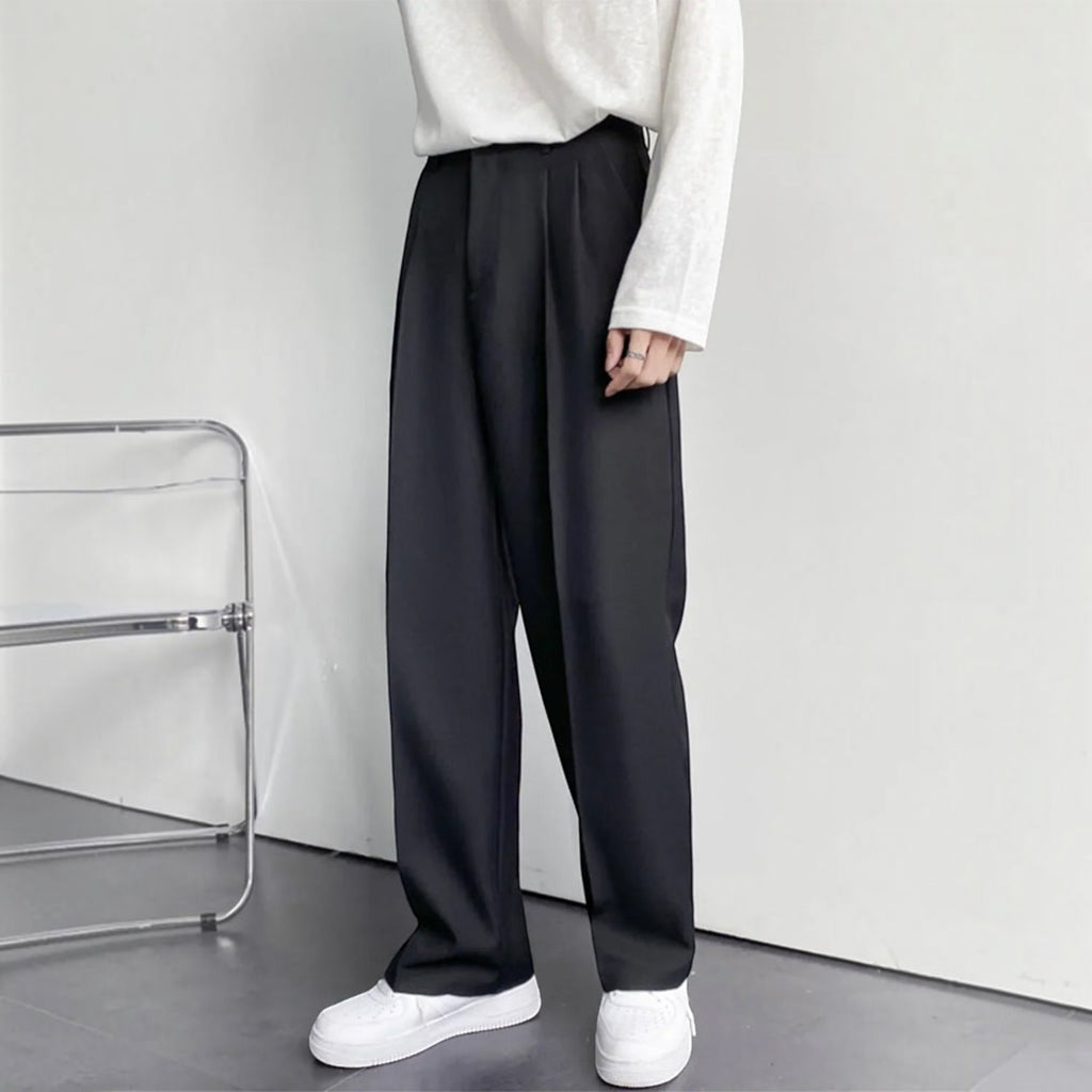 Ellmont London | Men's Relaxed Fit Cotton Blend Trousers with Side Pockets