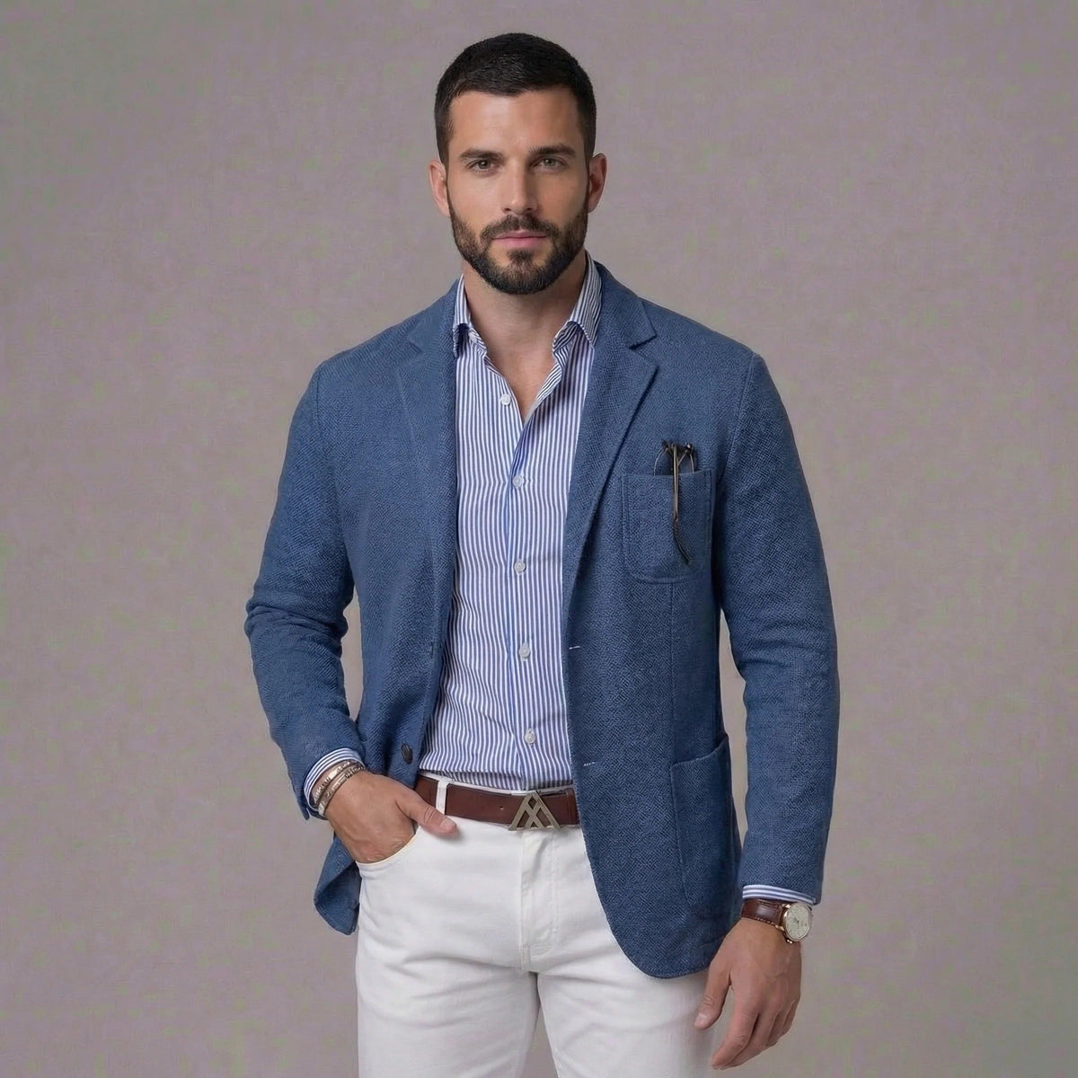 Men's Linen Blazer Jacket