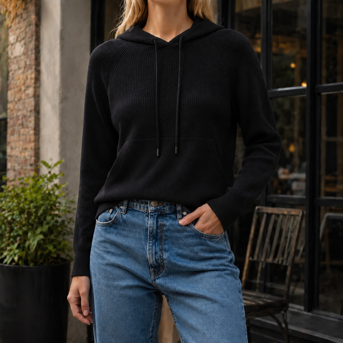 Kiera | Maia Cashmere & Merino Wool Hooded Sweater for Women