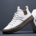 Arthur 2 | Men's Leather Sneakers Lace-Up Casual High-Top - White