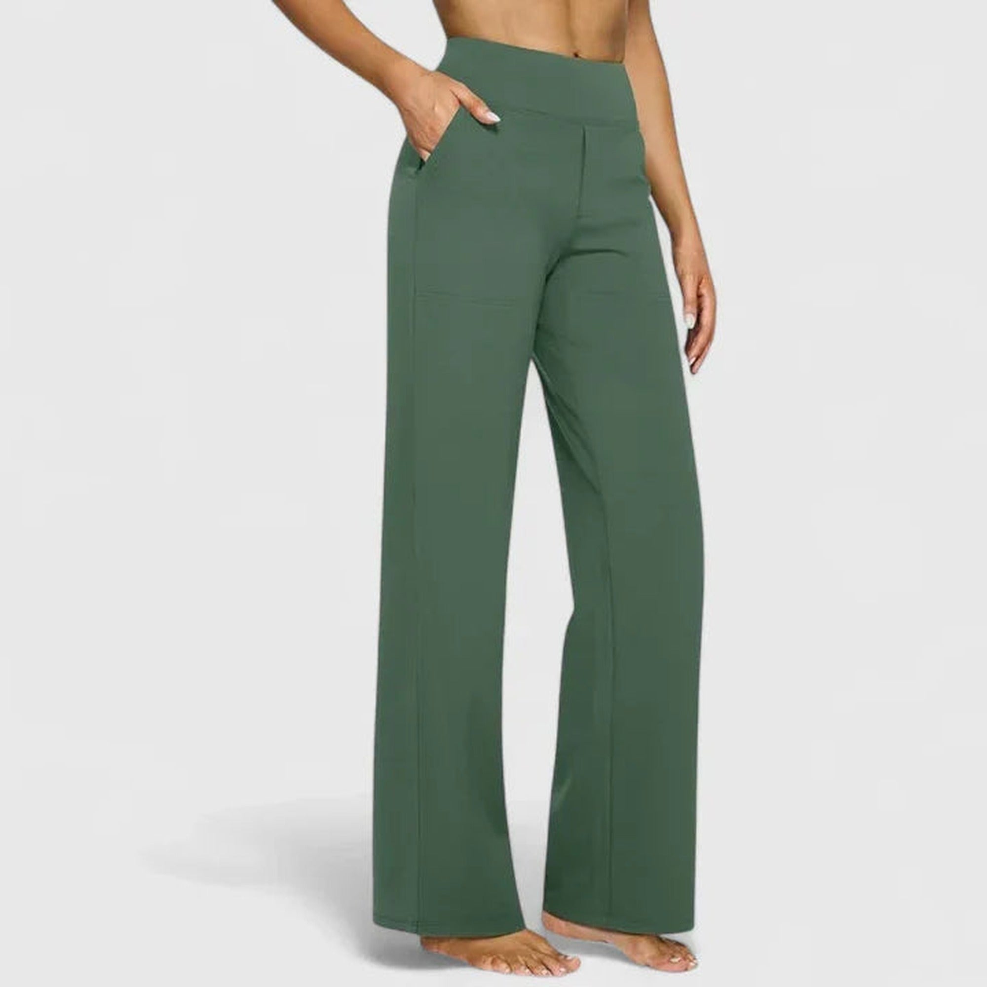 Laura | Comfortable Pants - Dark Green