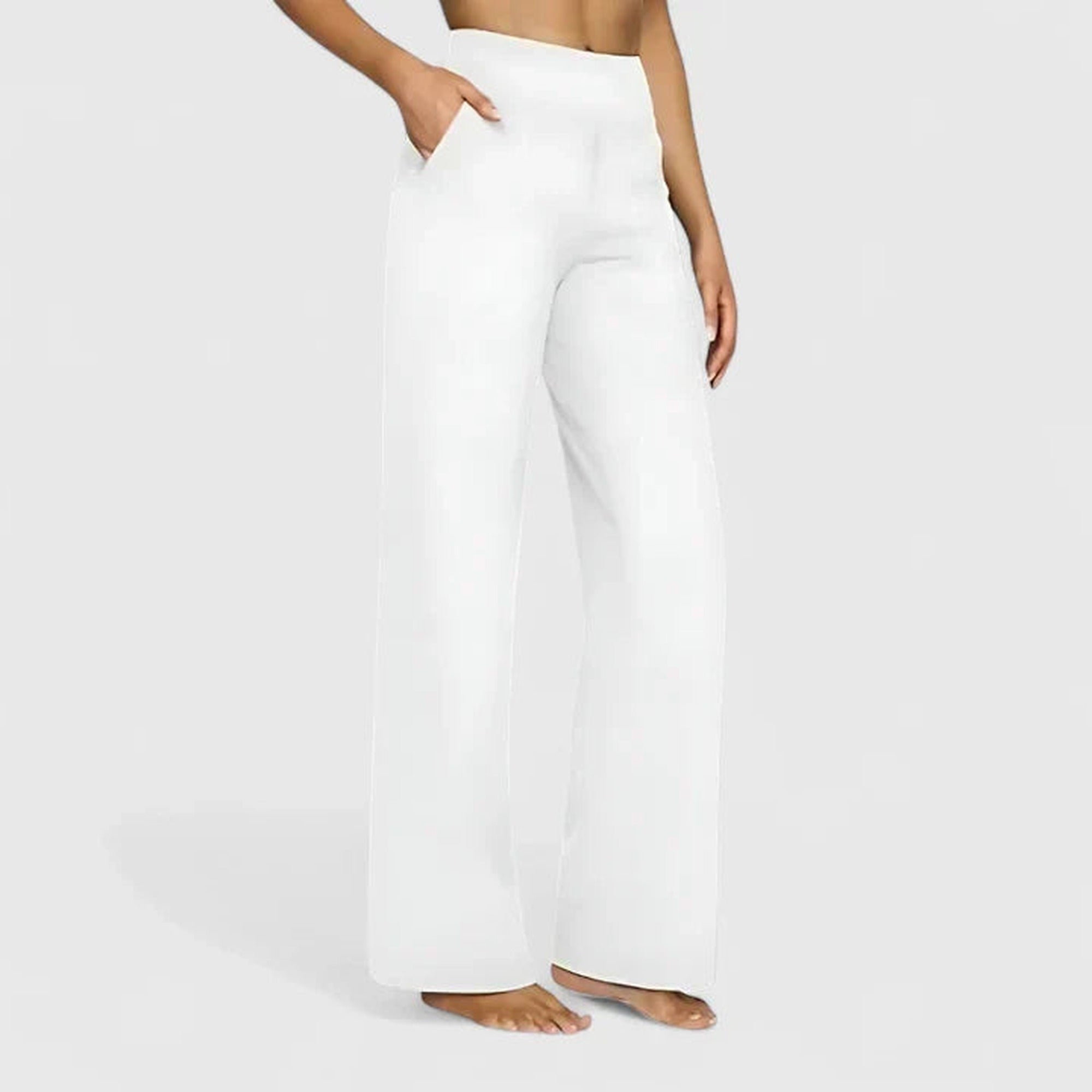 Laura | Comfortable Pants - White