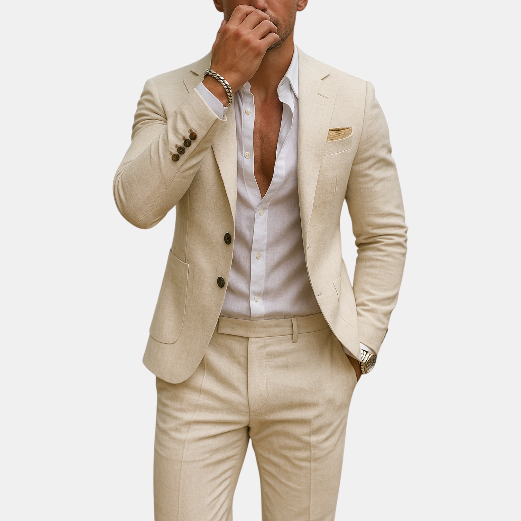 Ellmont London | Men's Linen Suit for Weddings & Summer Events