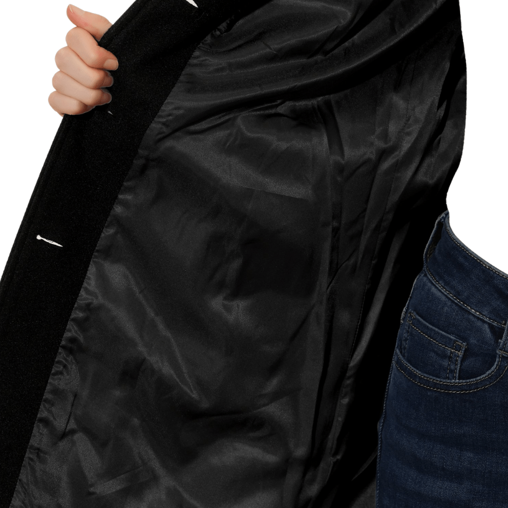 Women's Long Coat with Button Placket