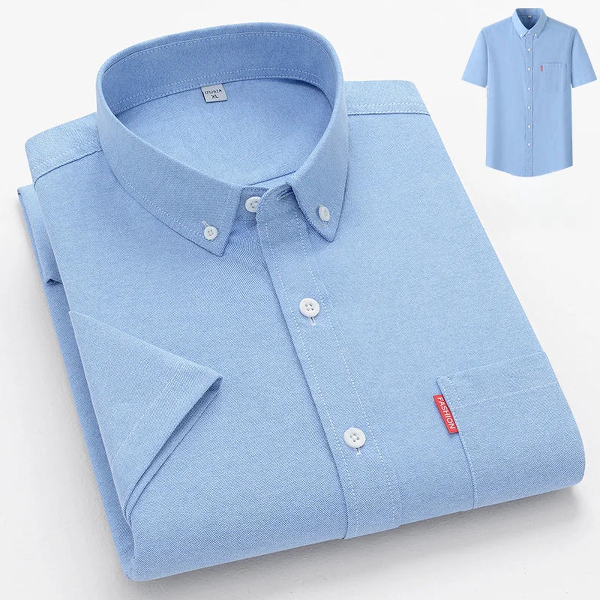 Ben | Lightweight Cotton Summer Shirt - Blue