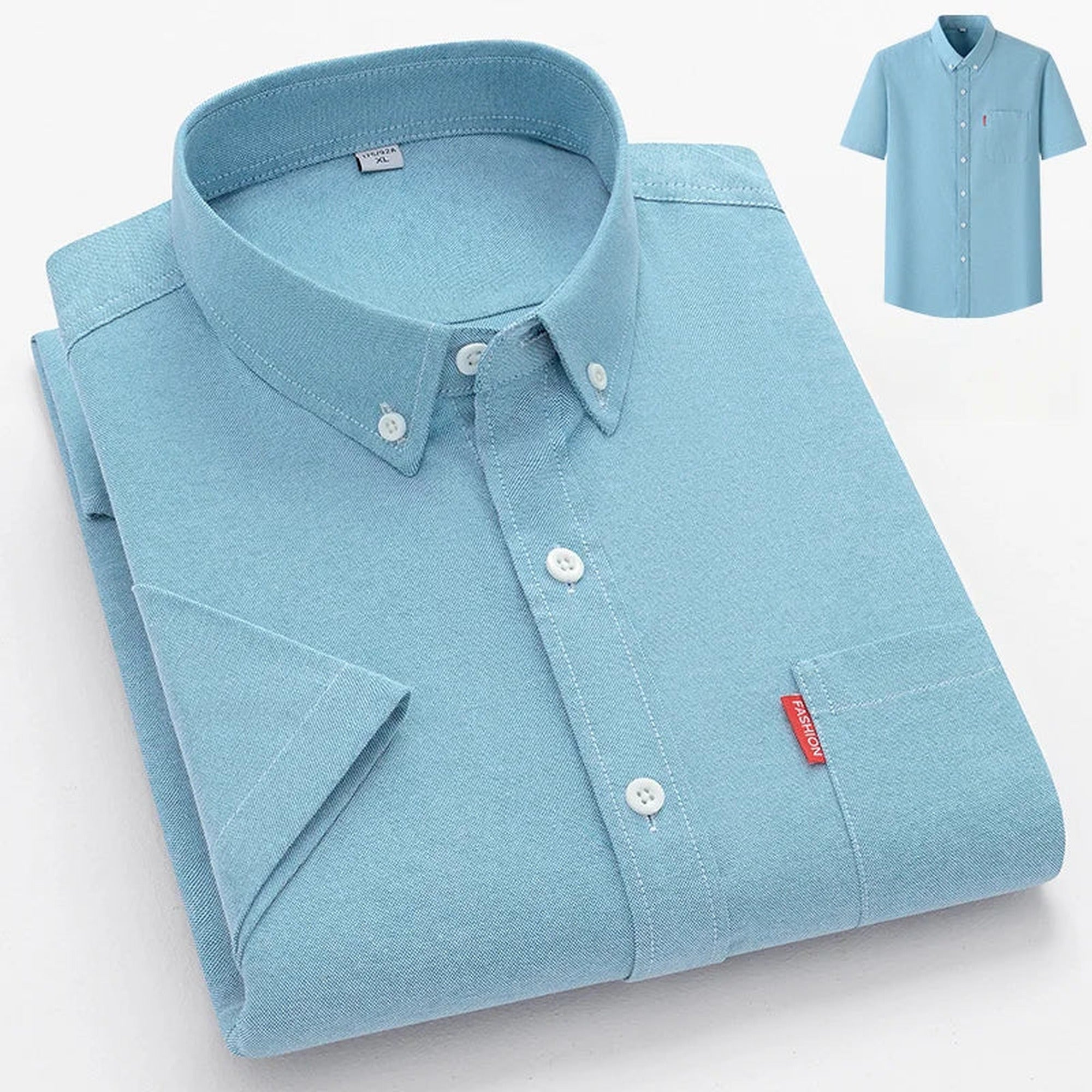 Ben | Lightweight Cotton Summer Shirt - Turquoise