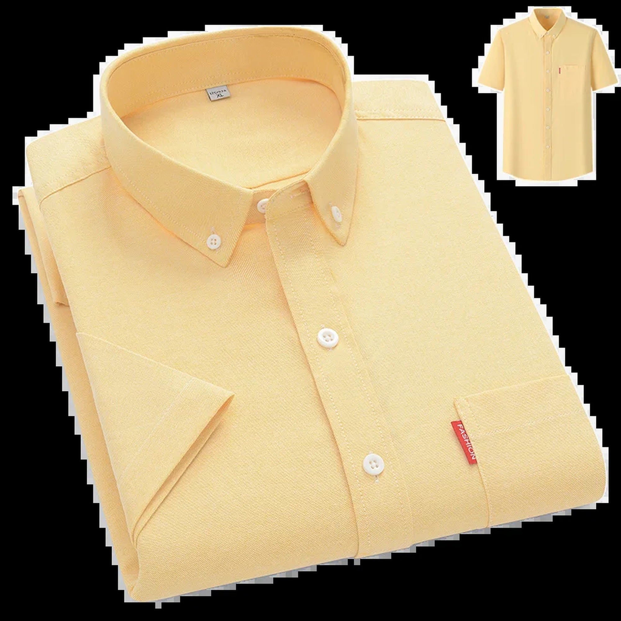 Ben | Lightweight Cotton Summer Shirt - Yellow