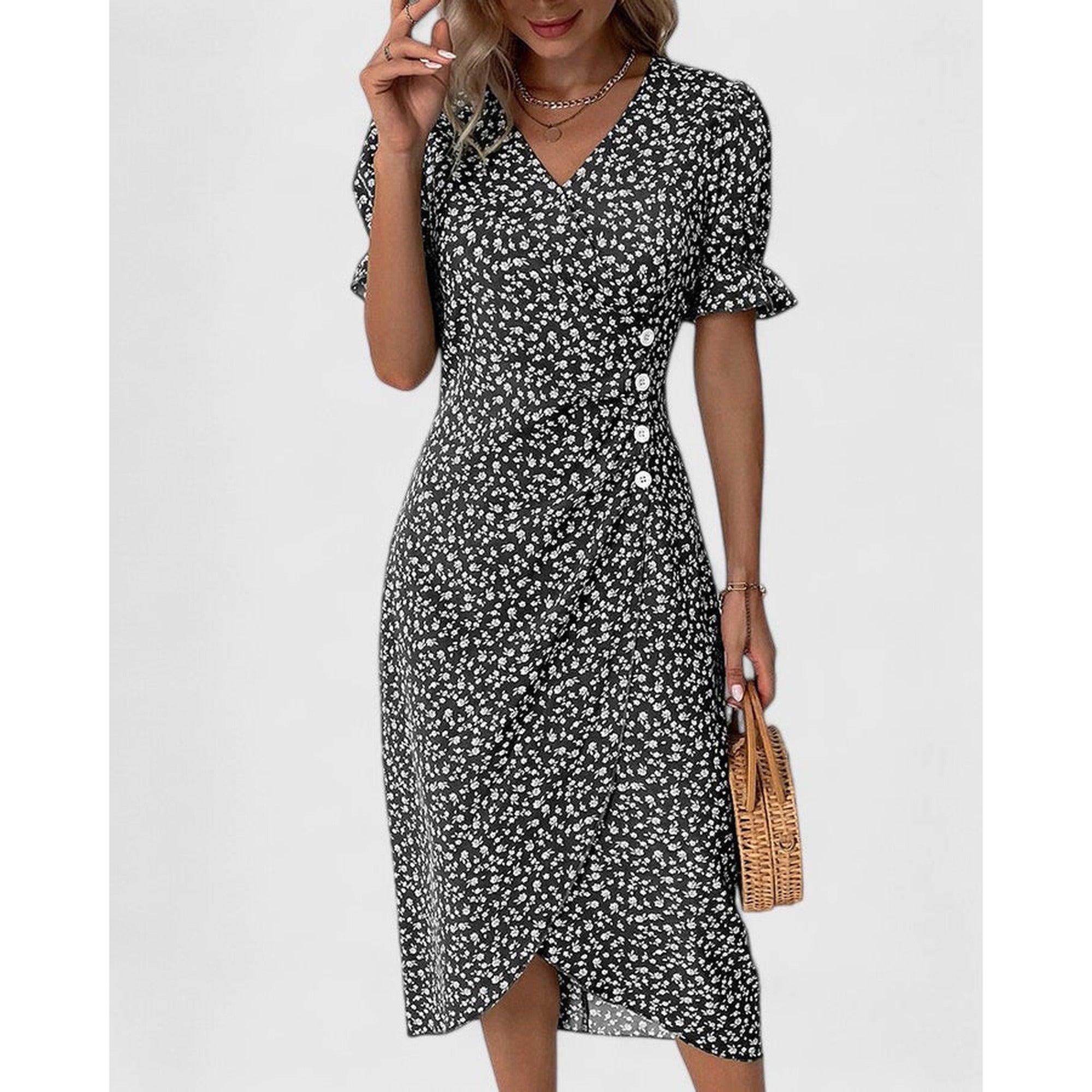 Rita | Comfortable Summer Dress - Black