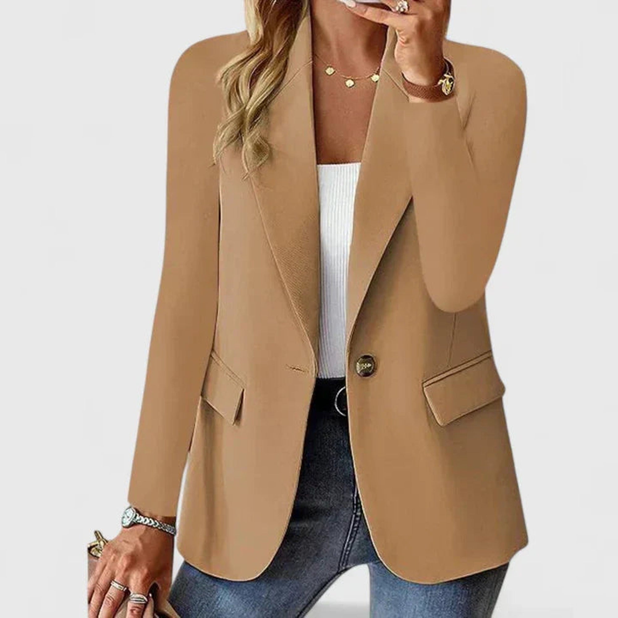 Alice | Elegant Blazer - Brown