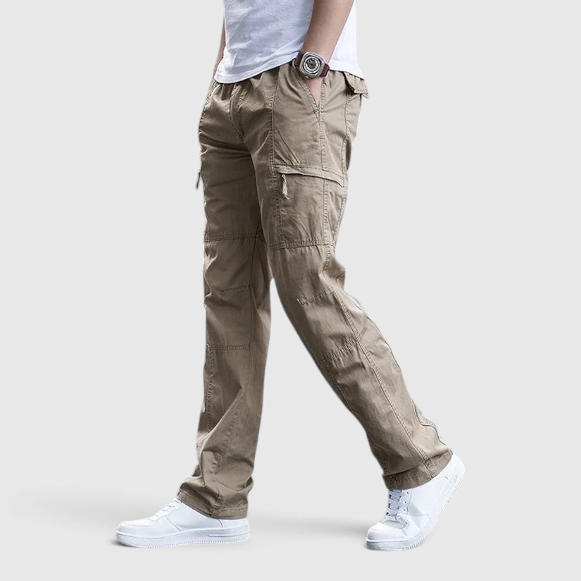Rory | Men's Cargo Pants Breathable Cotton Utility Pants Relaxed Fit