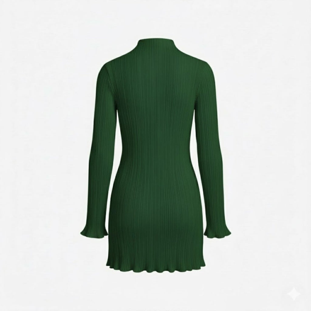 Ellmont London | Women’s Bodycon Knit Mini Dress Long Sleeve
