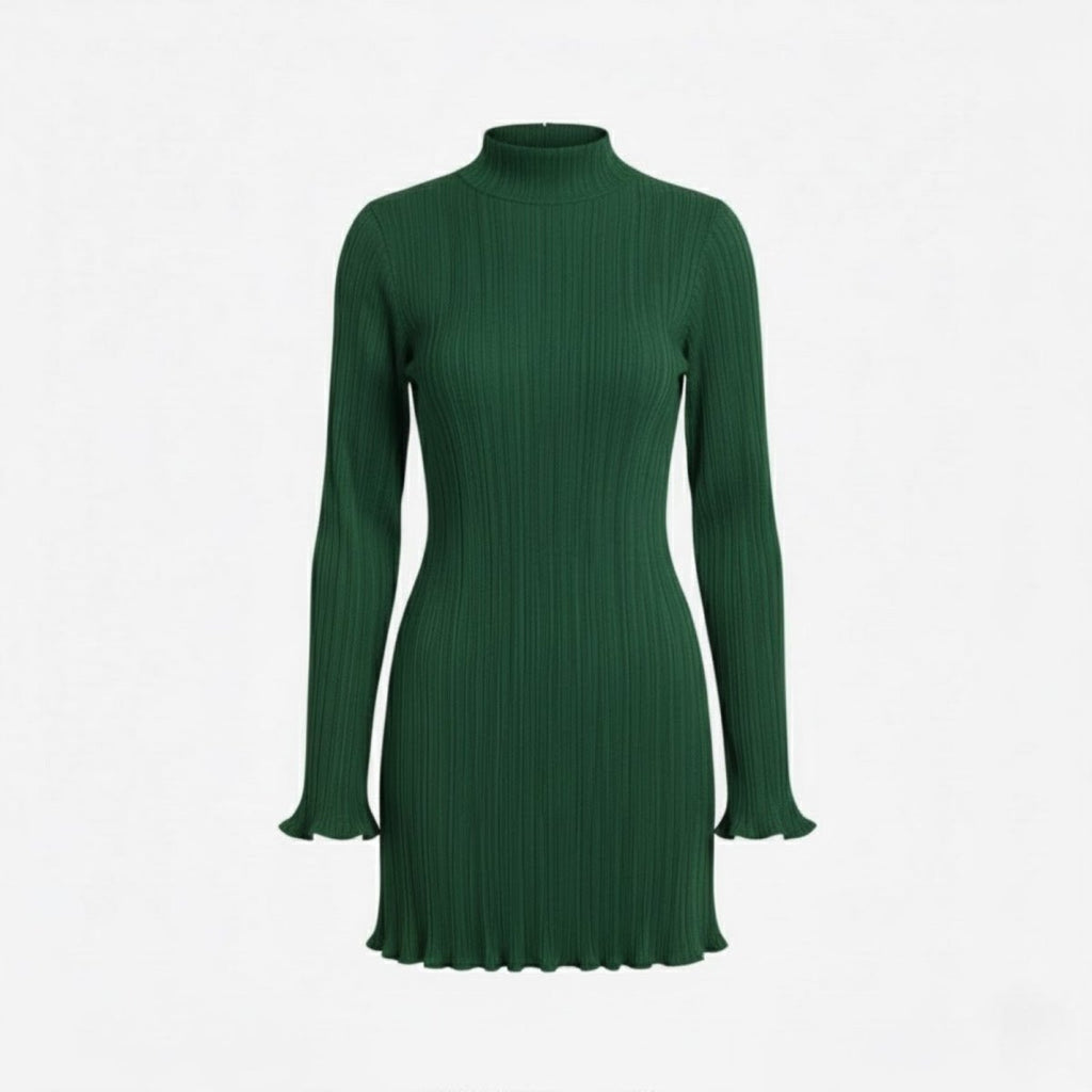 Ellmont London | Women’s Bodycon Knit Mini Dress Long Sleeve