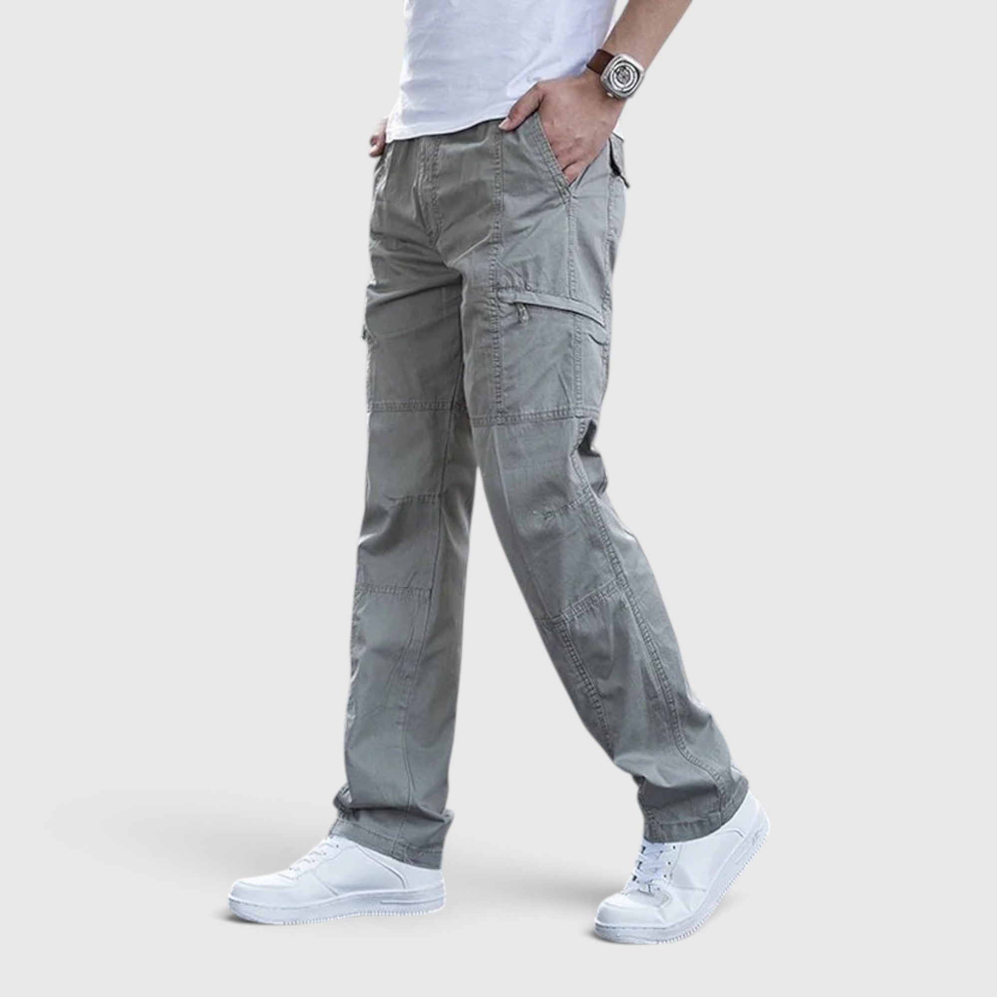 Rory | Men's Cargo Pants Breathable Cotton Utility Pants Relaxed Fit