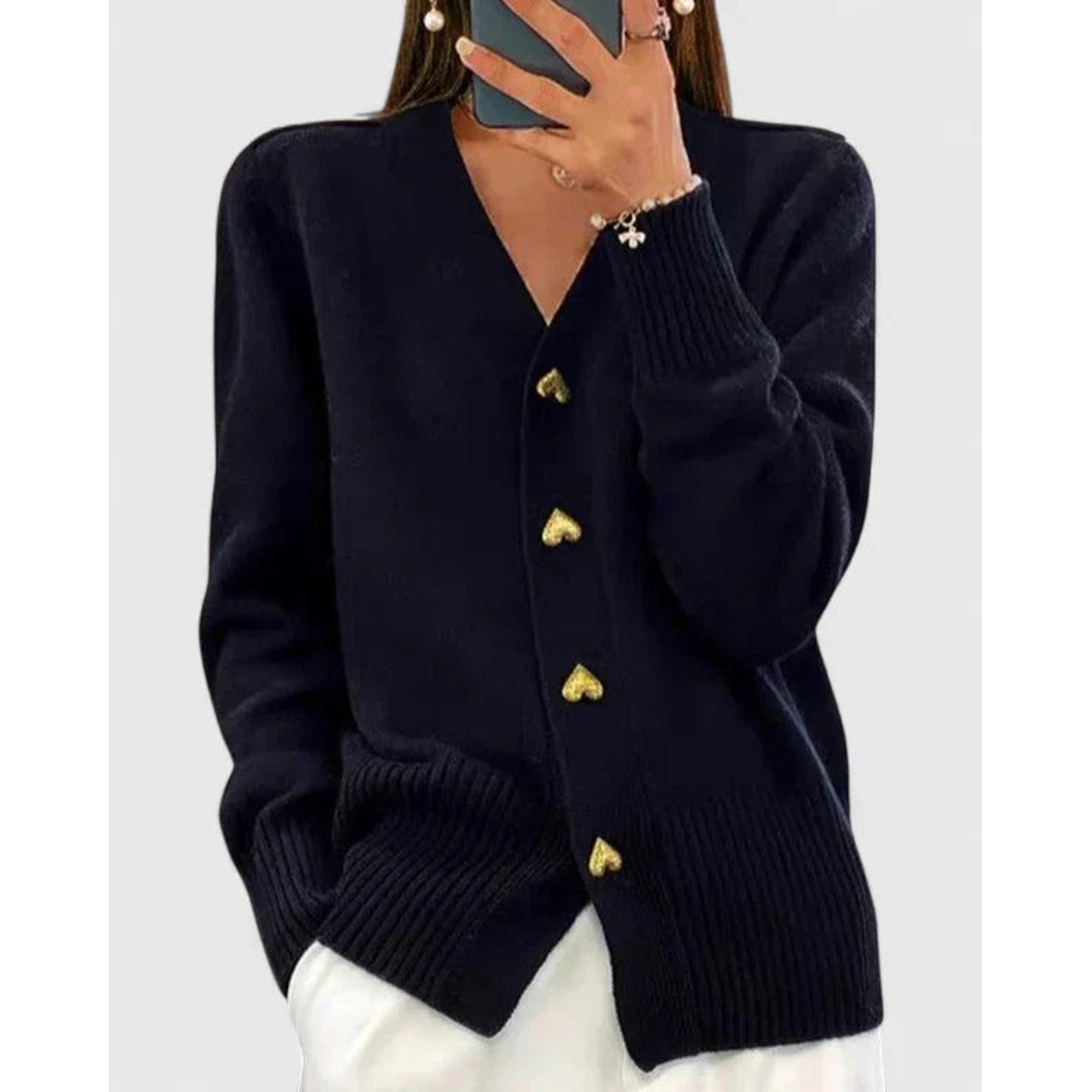 Sofia | Elegant Cardigan - Black