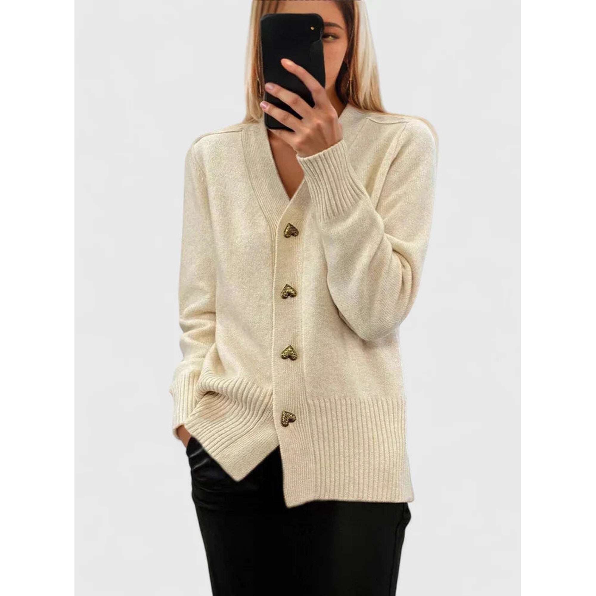 Sofia | Elegant Cardigan - Cream