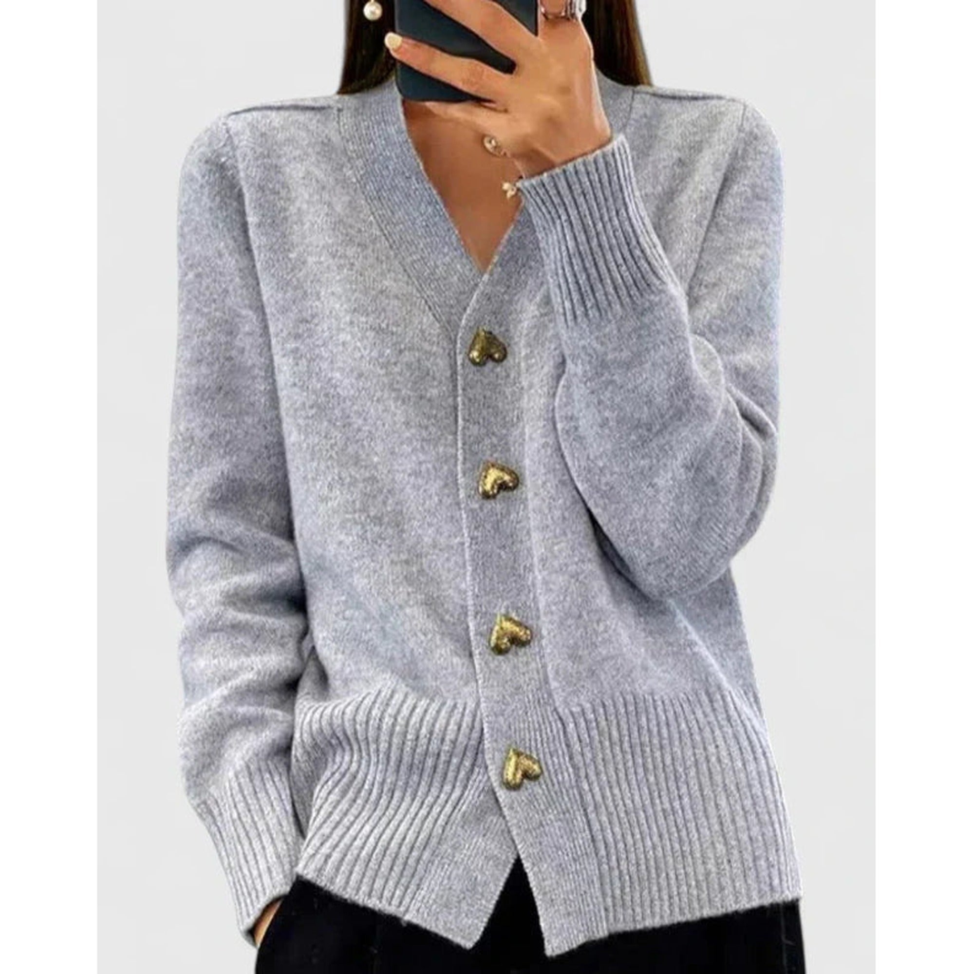 Sofia | Elegant Cardigan - Gray