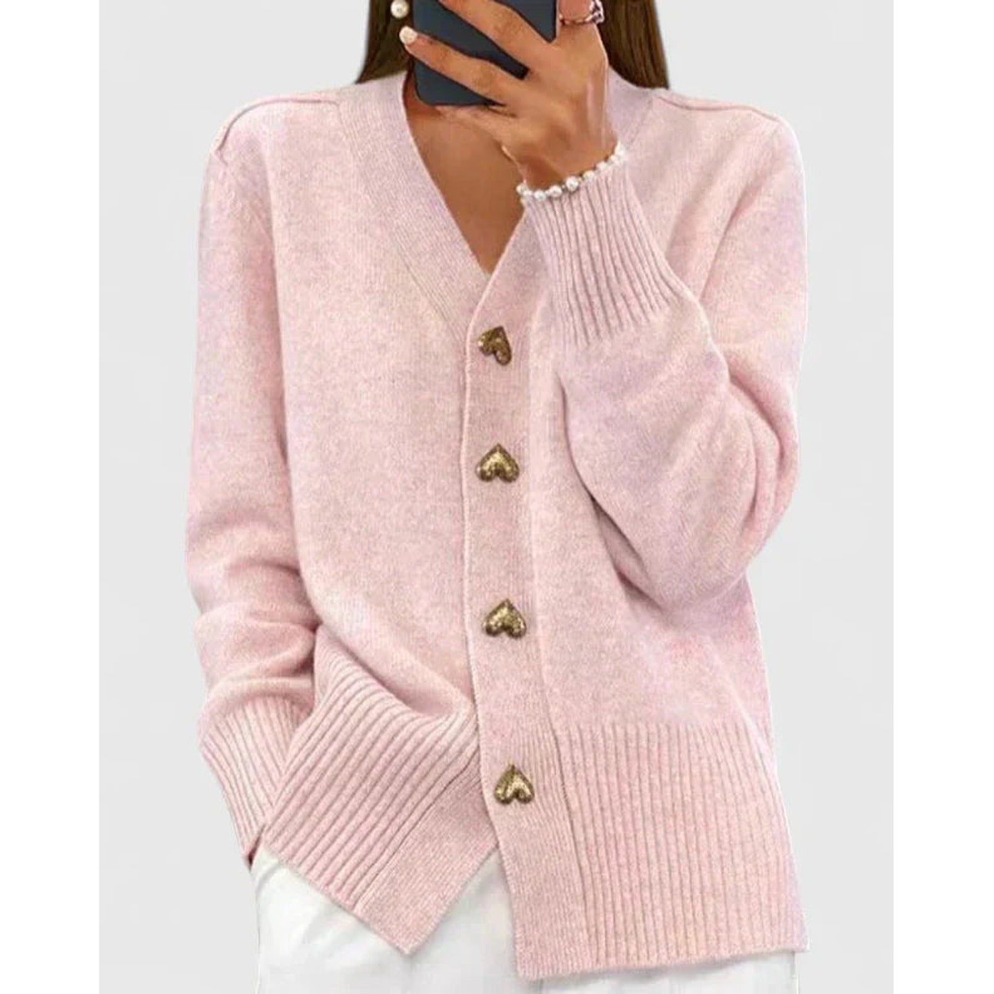 Sofia | Elegant Cardigan - Pink