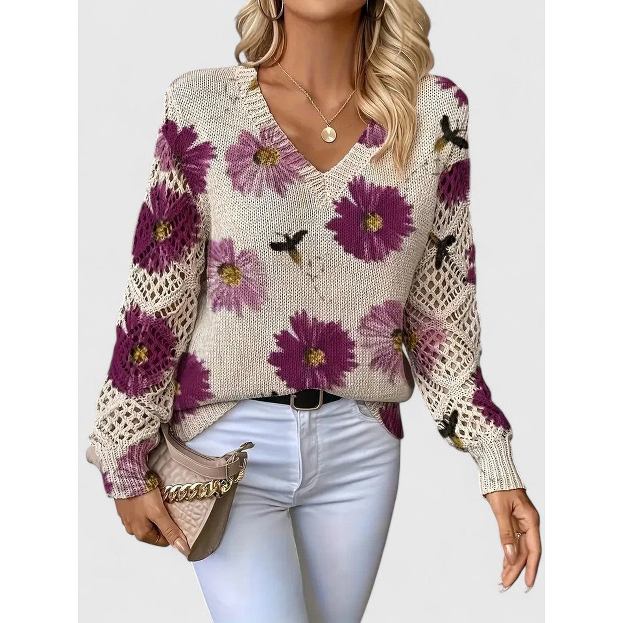 Winnie | Elegant Cardigan - Purple