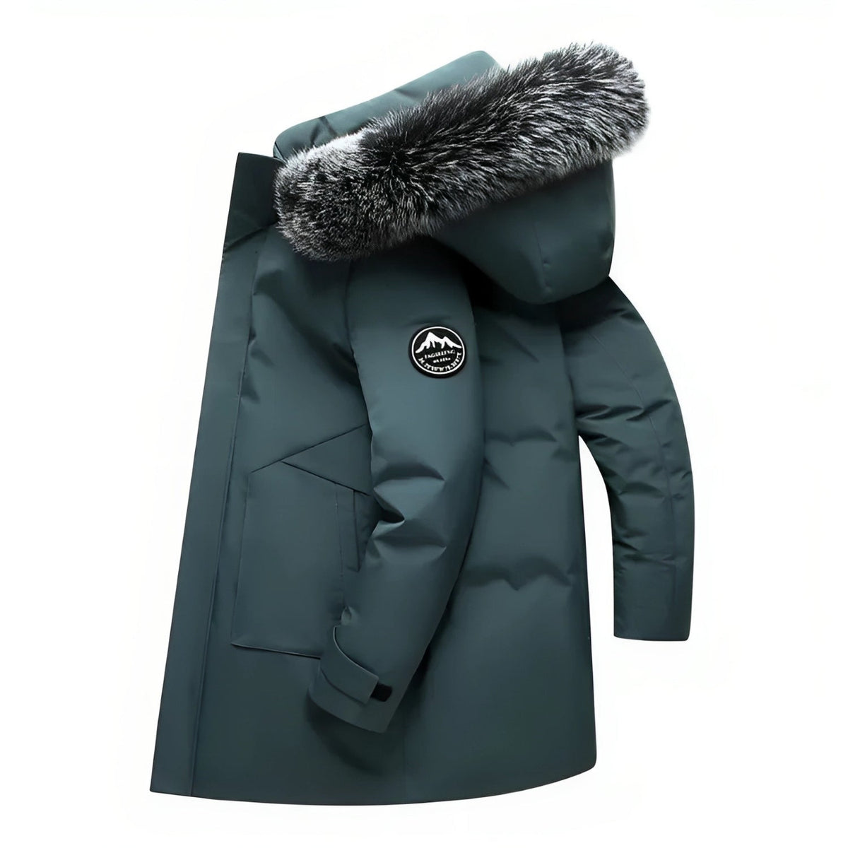 Men's Water-Repellent Winter Parka Jacket with Hood