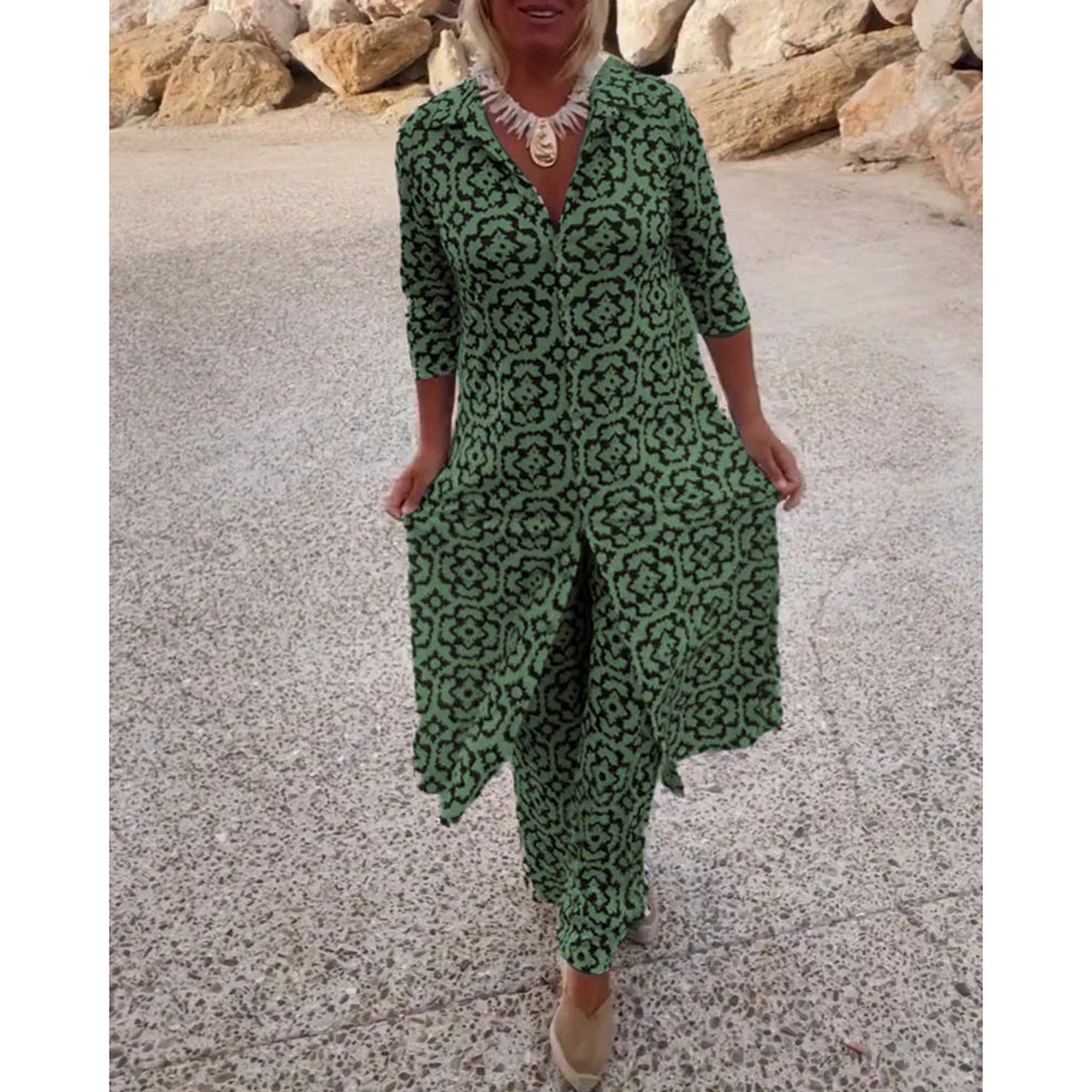 Rhea | Maeve - Geometric Elegance Set - Green (Almost sold out)