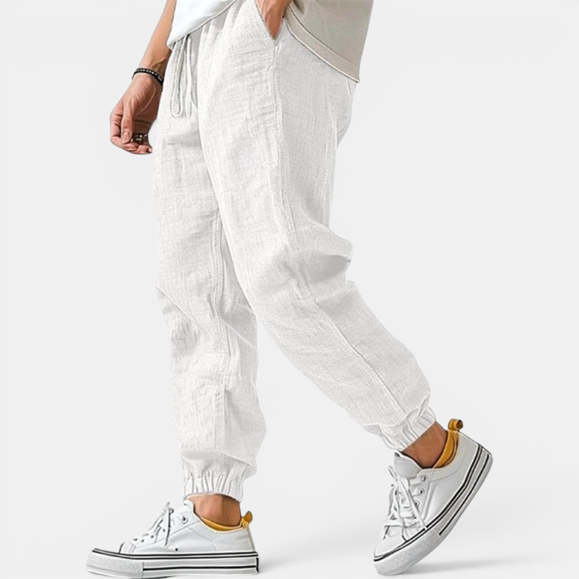 Ellmont London | Men's Drawstring Breathable Premium Linen Blend Pants